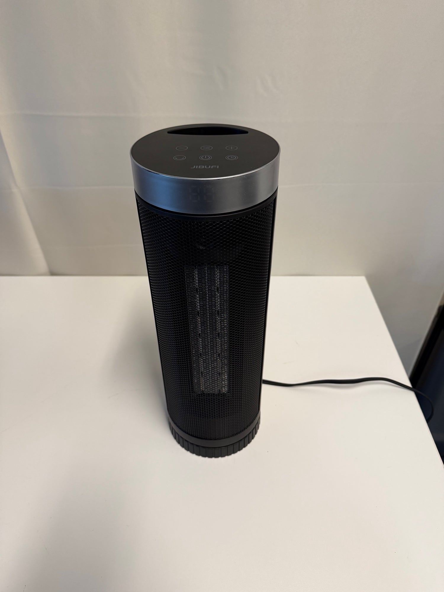 JIBUFI Modern Black Tower Ceramic Portable Heater 1500W