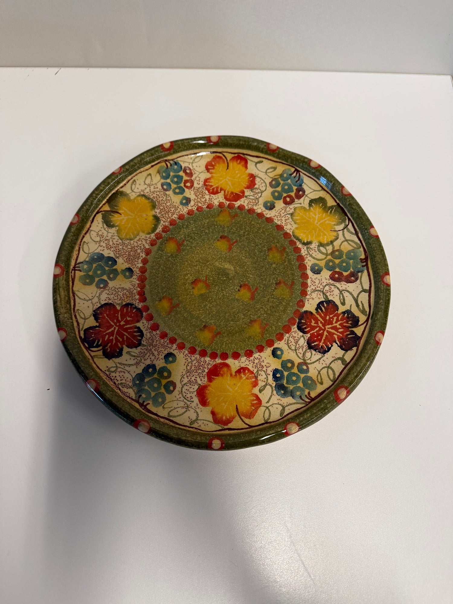 Modigliani Hand-Painted Italian Floral Serving Platter