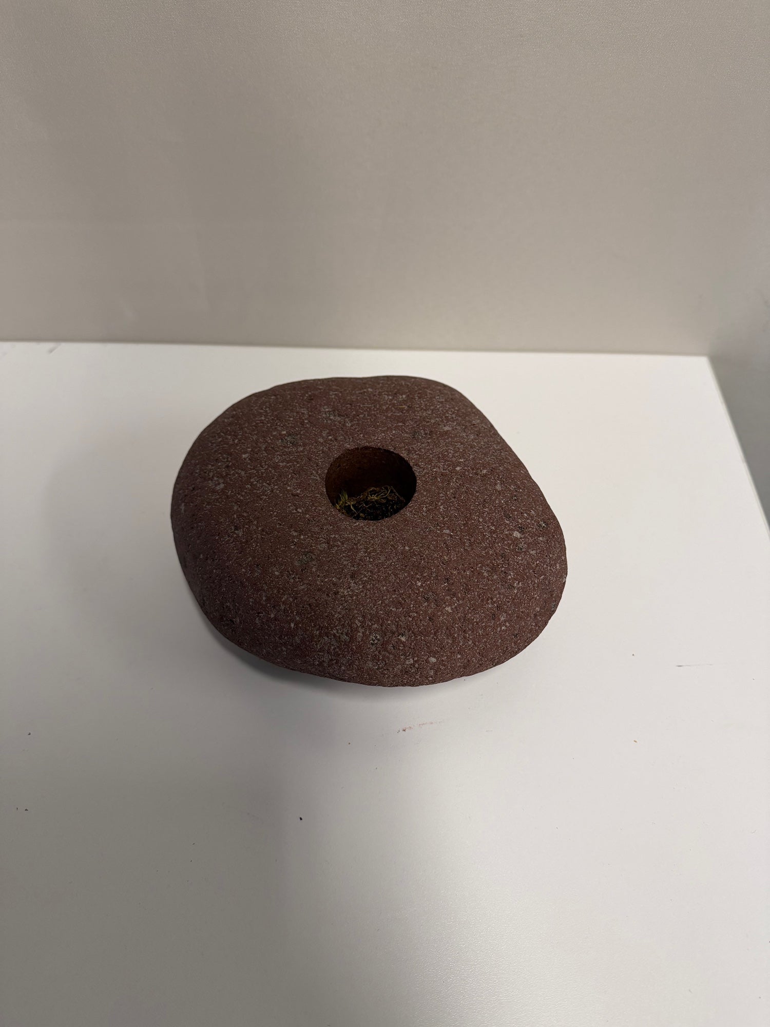 Organic Pebble Shaped Heavy Stone Vase