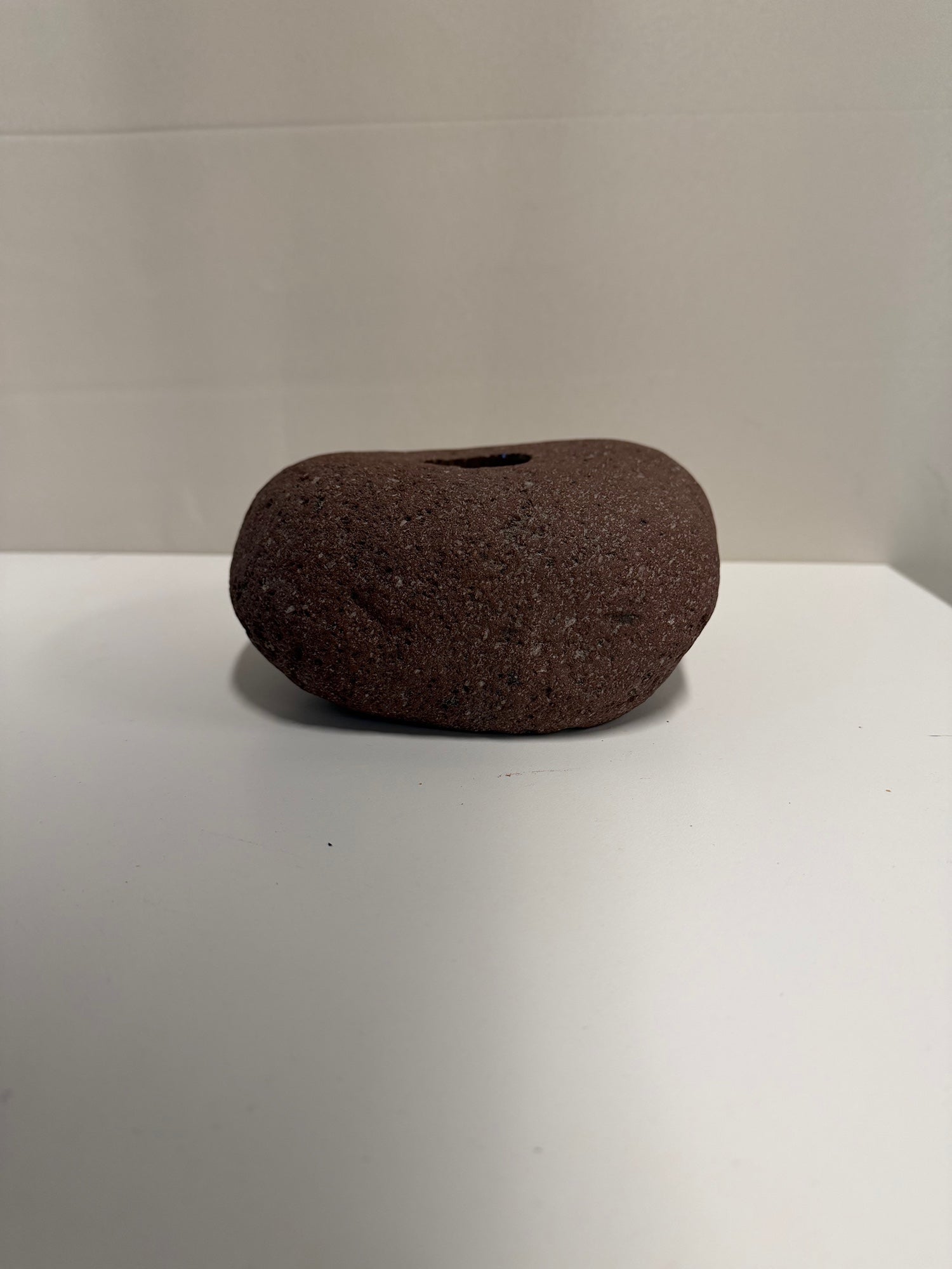 Organic Pebble Shaped Heavy Stone Vase