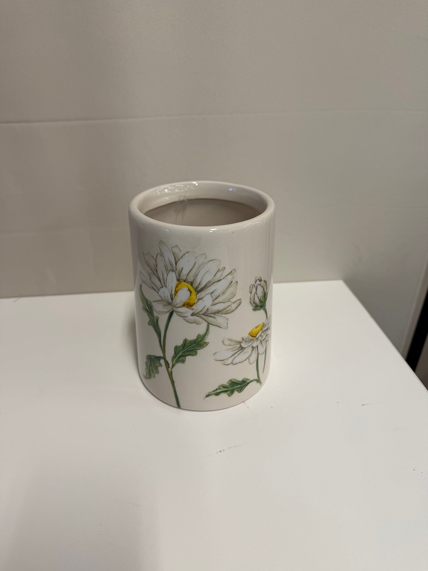Maxcera Spring Collection Daisy Floral Ceramic Utensil Holder / Vase