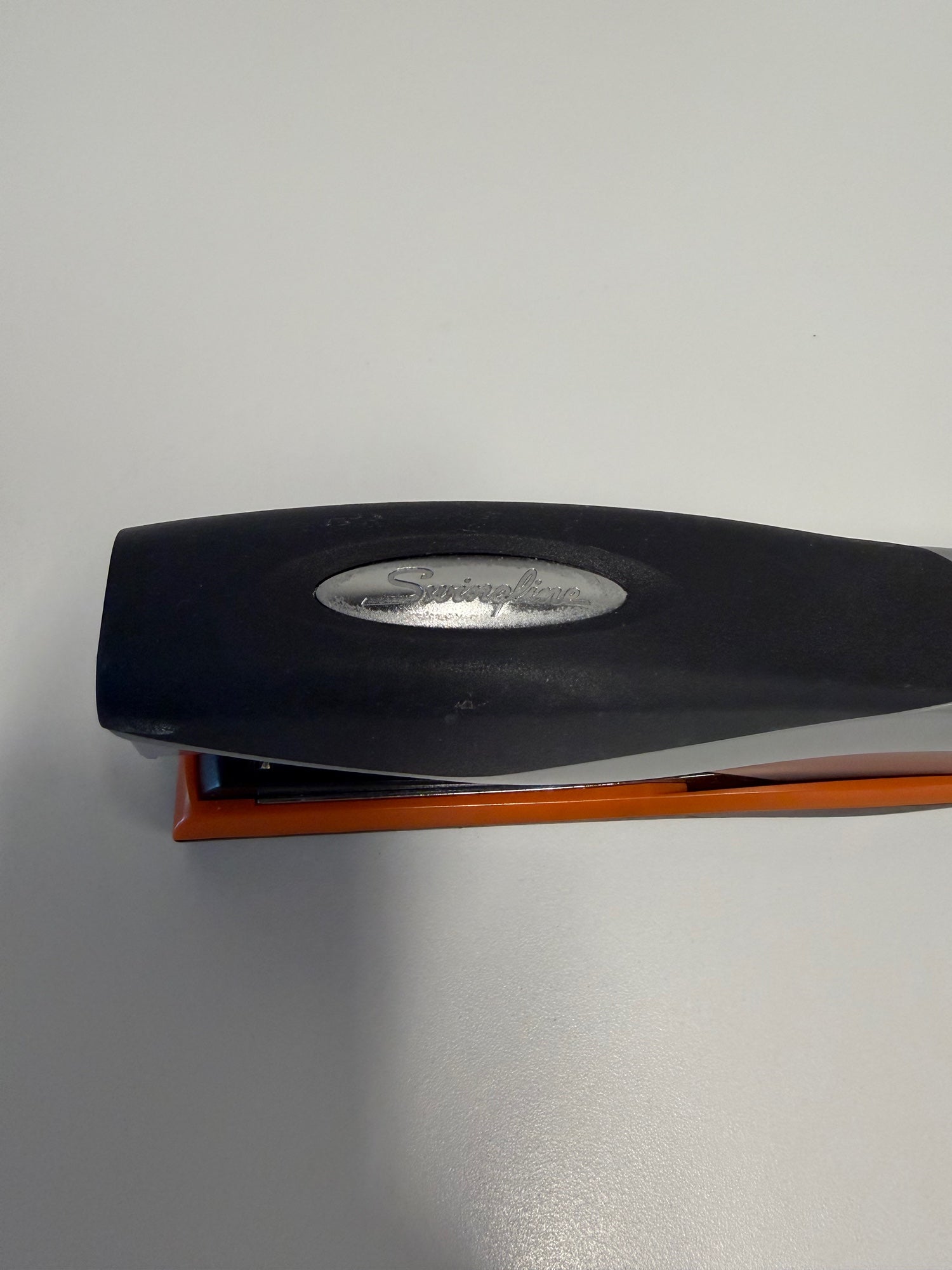 Swingline Optima Grip 40 Sheet Stapler Black Grey Orange
