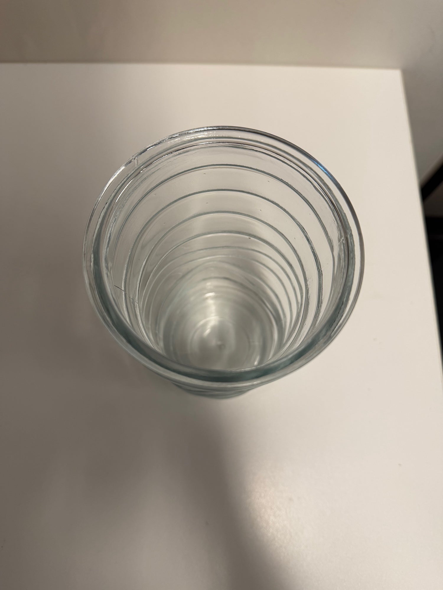 Vintage Hoosier Bent Glass Vase, 8.5 inches Tall