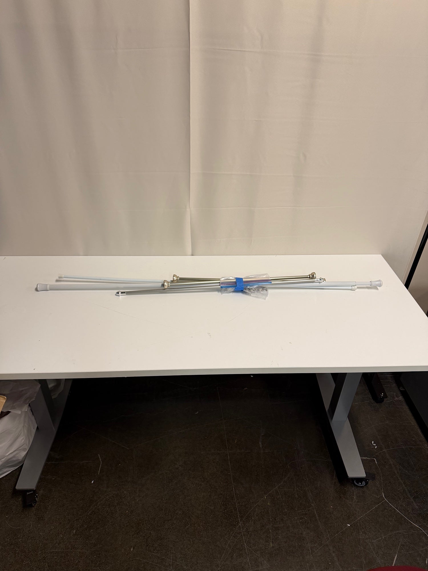 Set of Assorted Adjustable Curtain and Drape Rods with Hardware