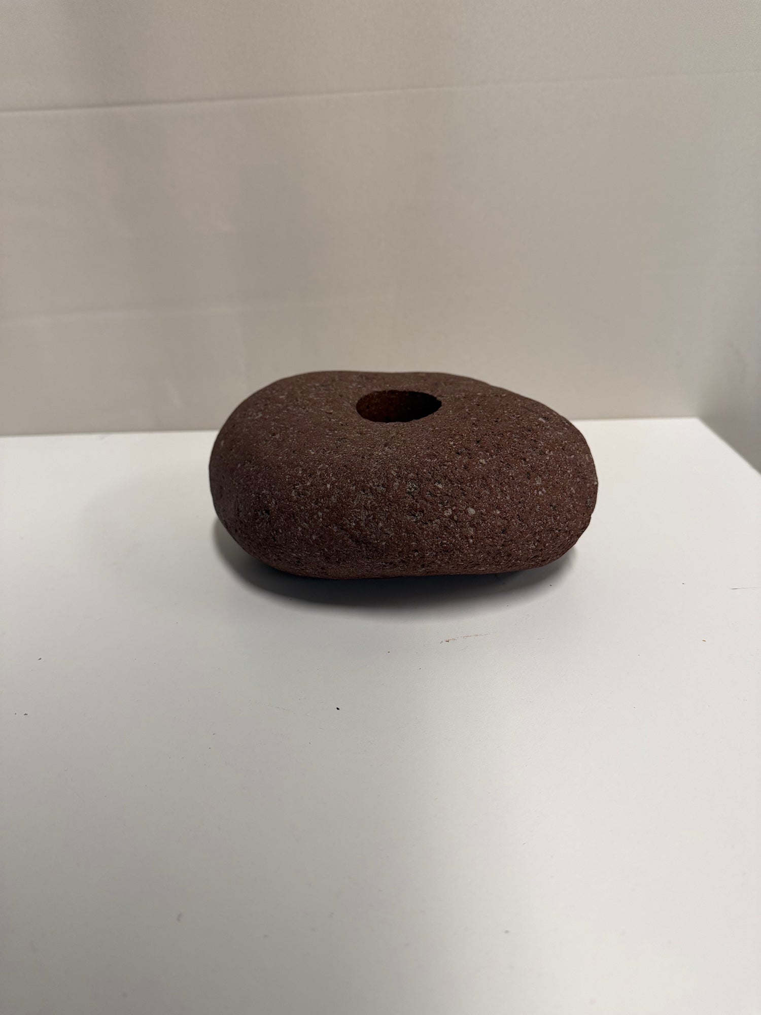 Organic Pebble Shaped Heavy Stone Vase