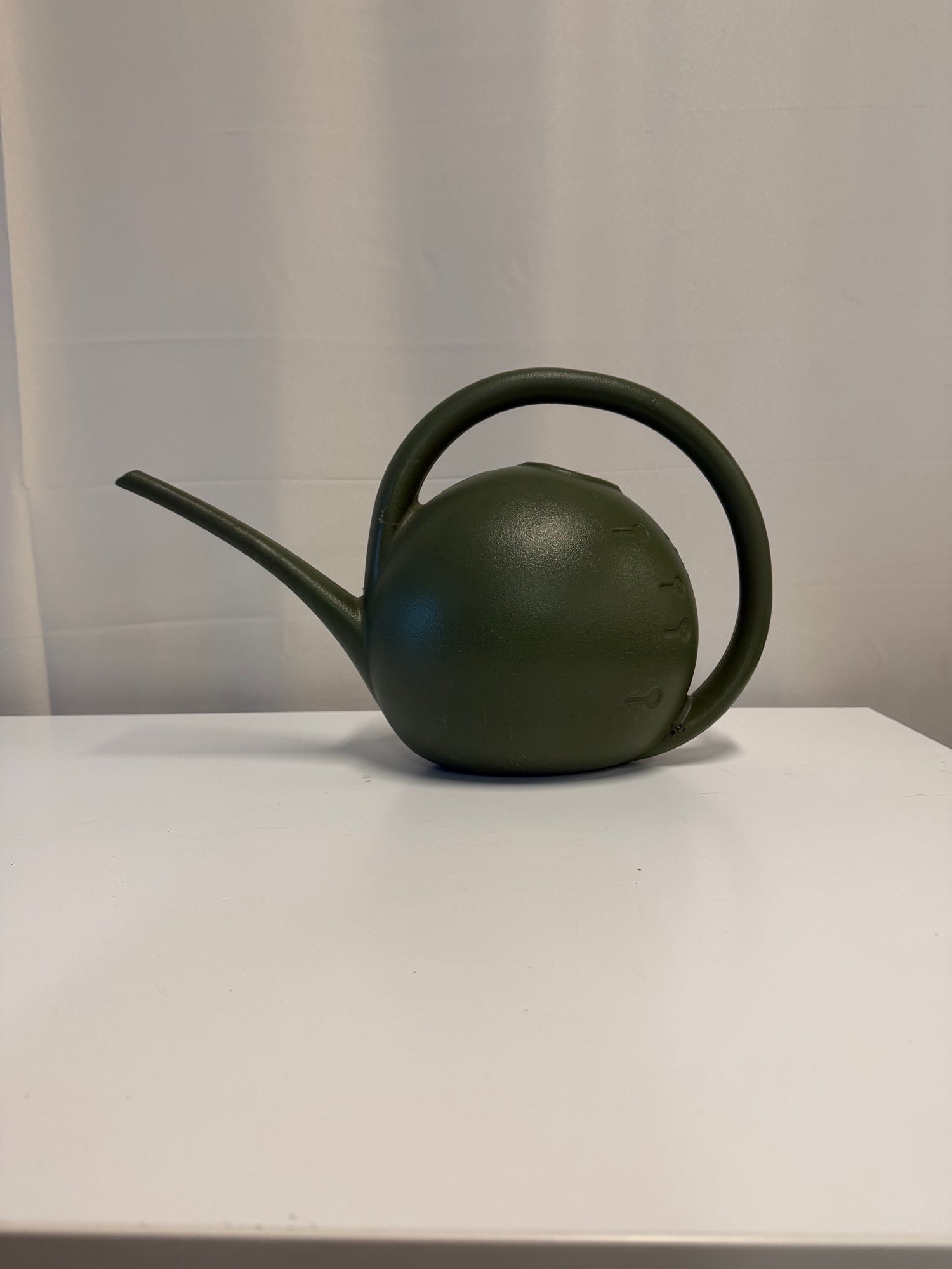 Garden Place Olive Green Globe Watering Can with Circular Handle