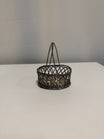 Miniature Woven Wire Basket with Handle