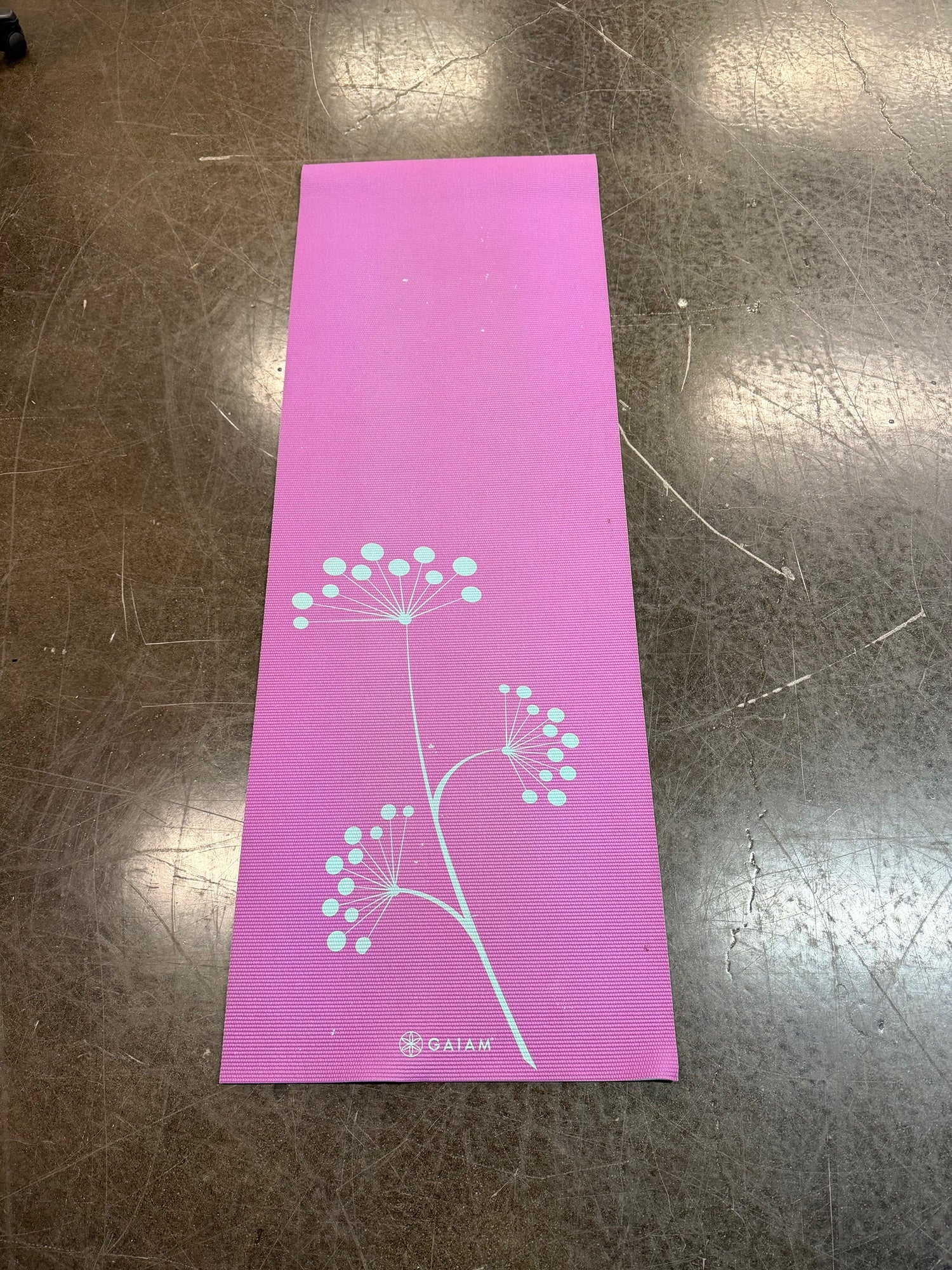 Vibrant GAIAM Premium 5 mm Yoga Mat with Botanical Design