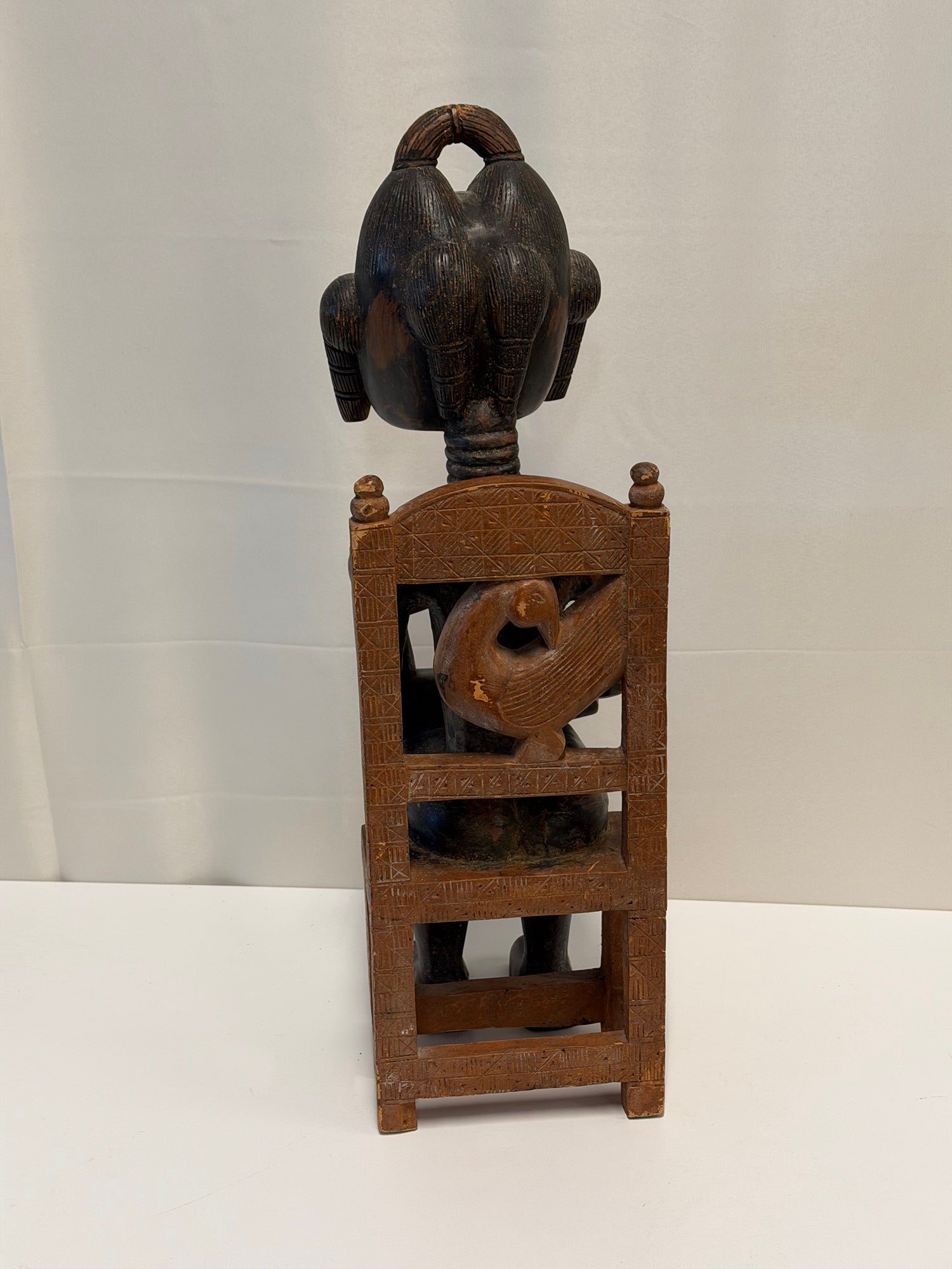 Hand-Carved Maternity African Art Kulango Fine Wood Sculpture