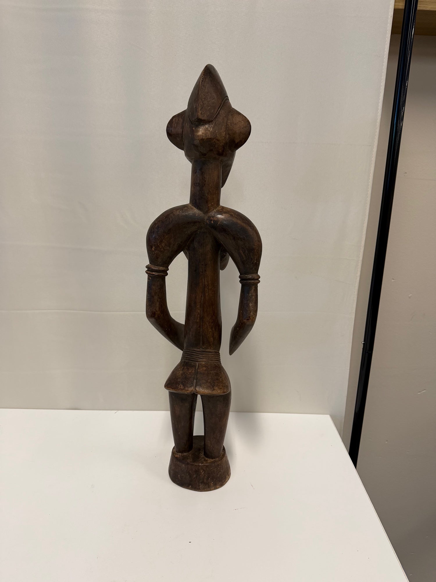 Hand Carved Senufo Standing Tribal Female Wood Statue
