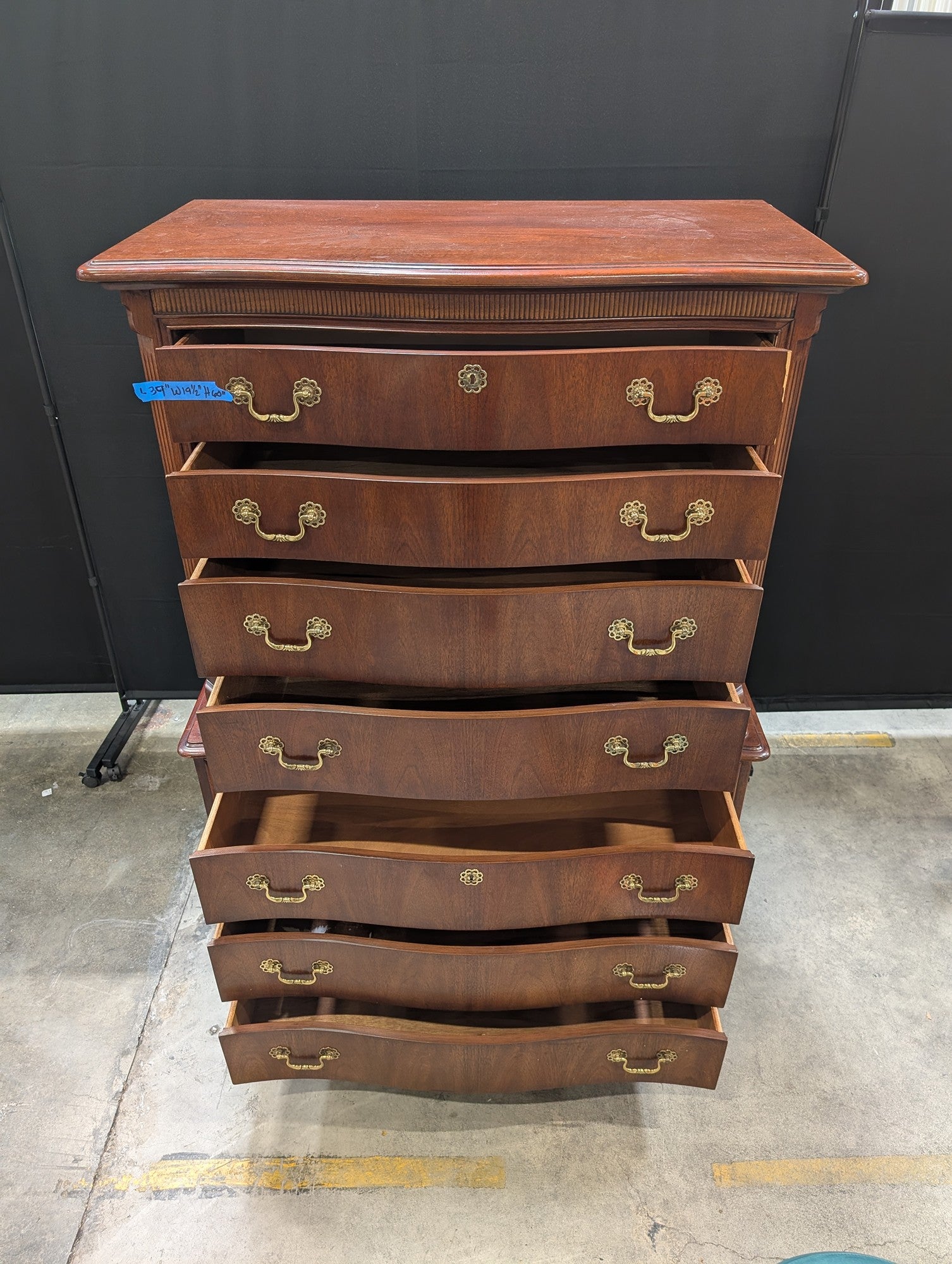 Lexington Seven-Drawer Wood Dresser with Brass Hardware