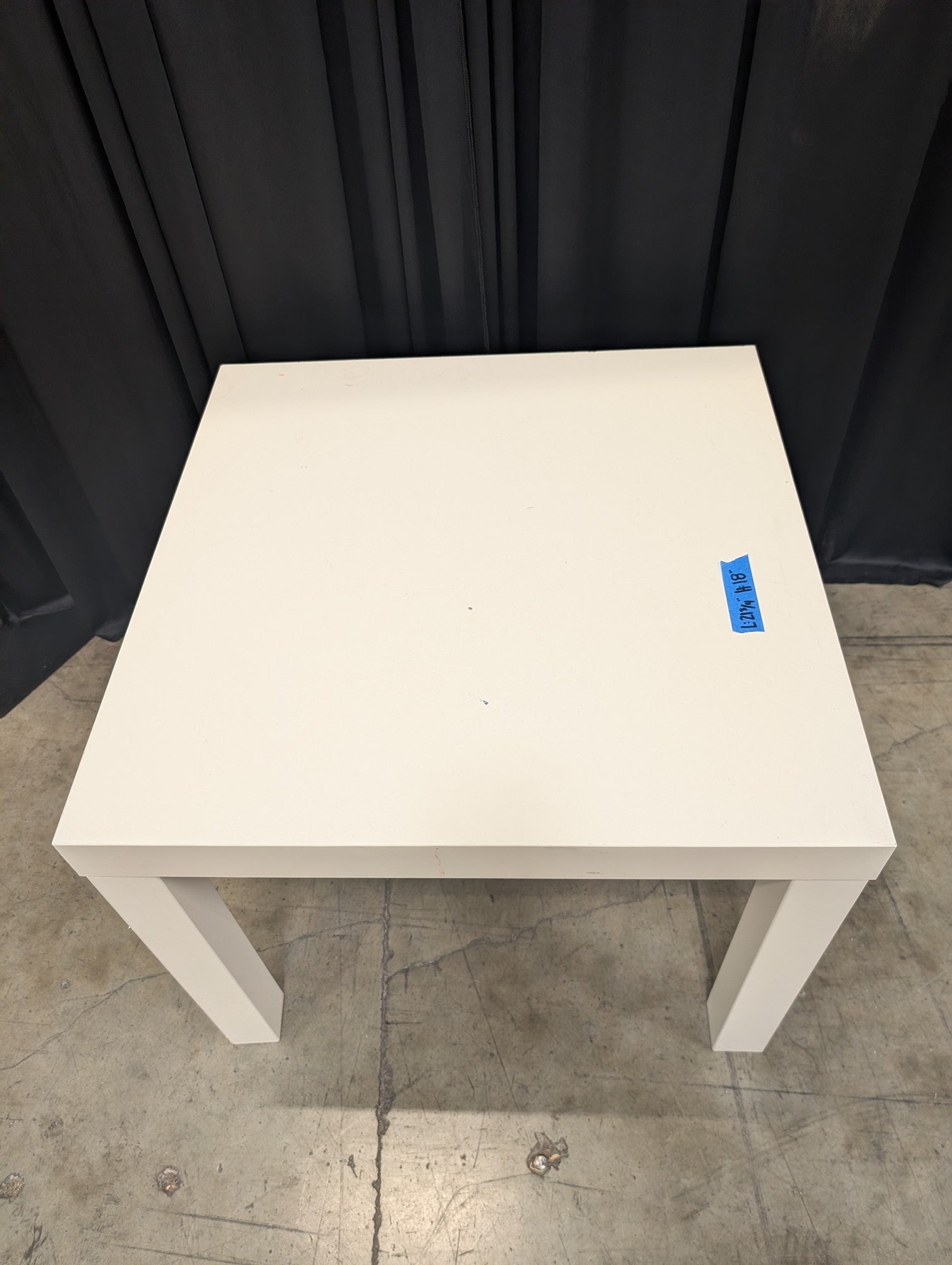 White IKEA Lack Square End Table