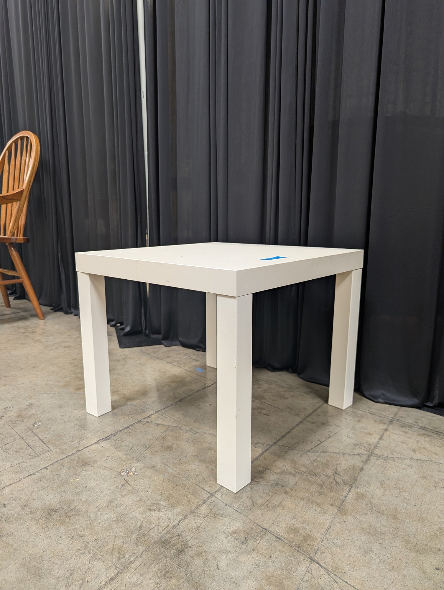 White IKEA Lack Square End Table