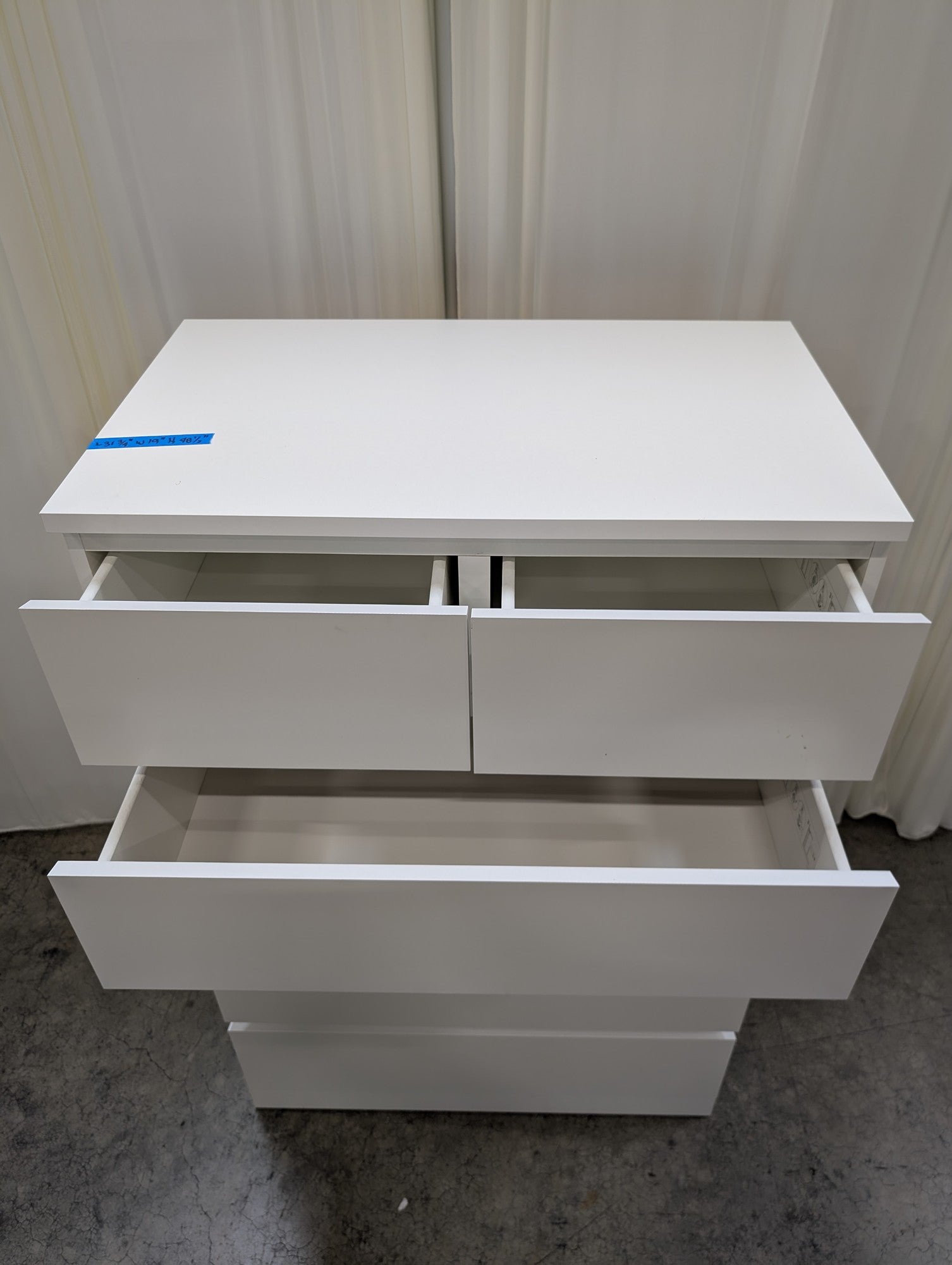 White Six-Drawer Minimalist Dresser