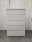 Minimalist White Six-Drawer Dresser
