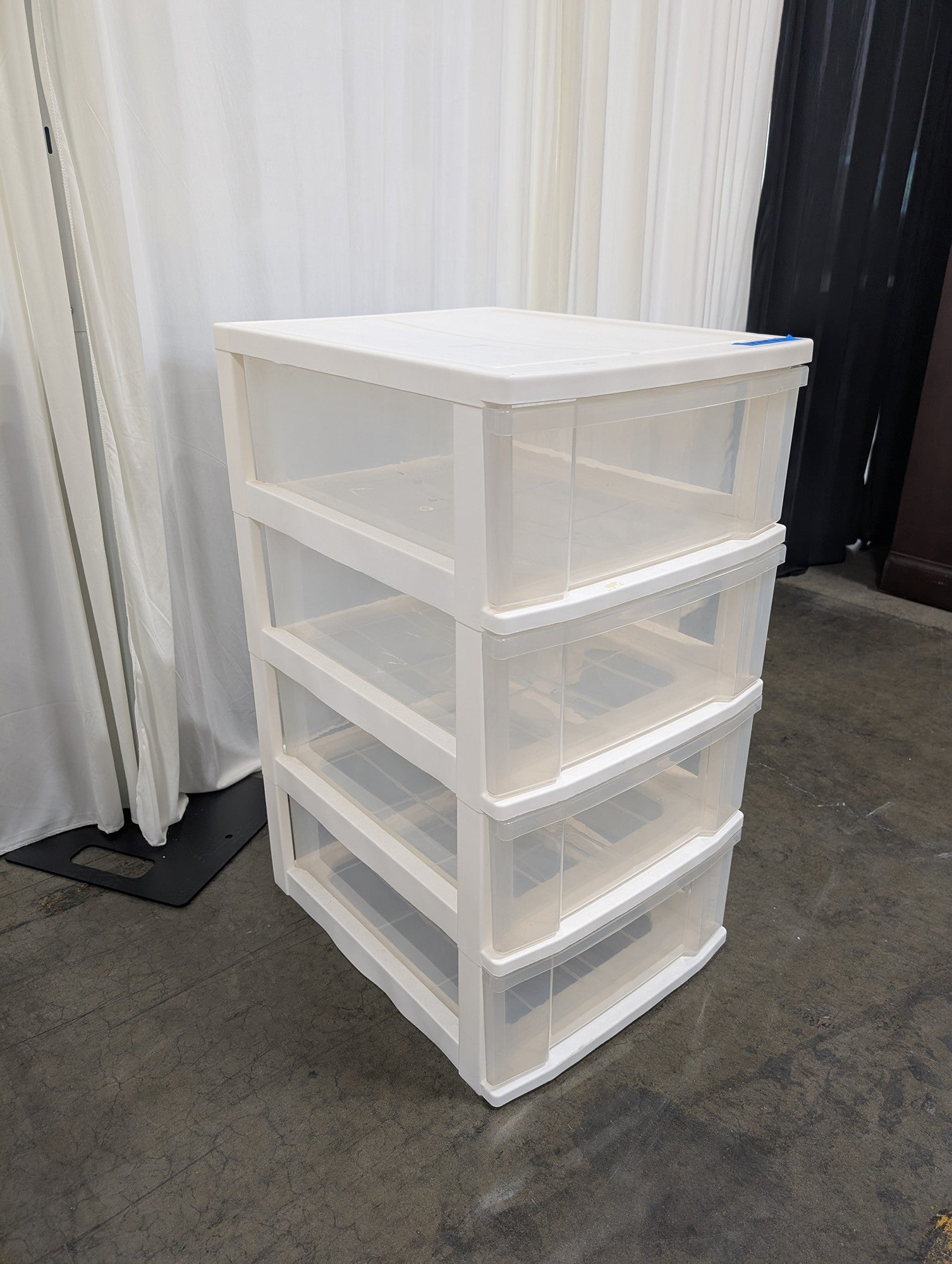 Translucent Four-Drawer Plastic Storage Unit
