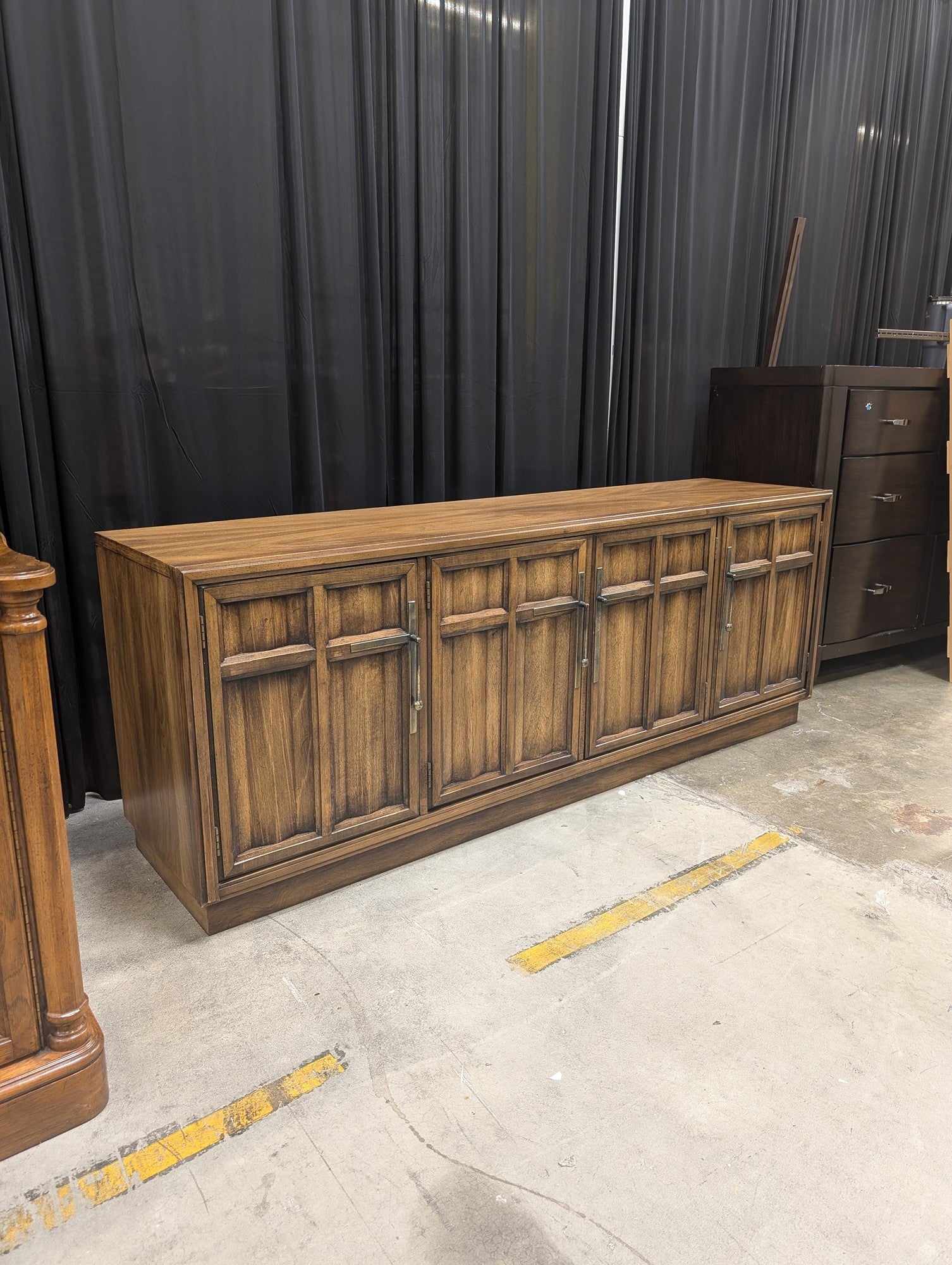 Traditional Stanley Furniture Wood Four-Door Buffet with Recessed Panels