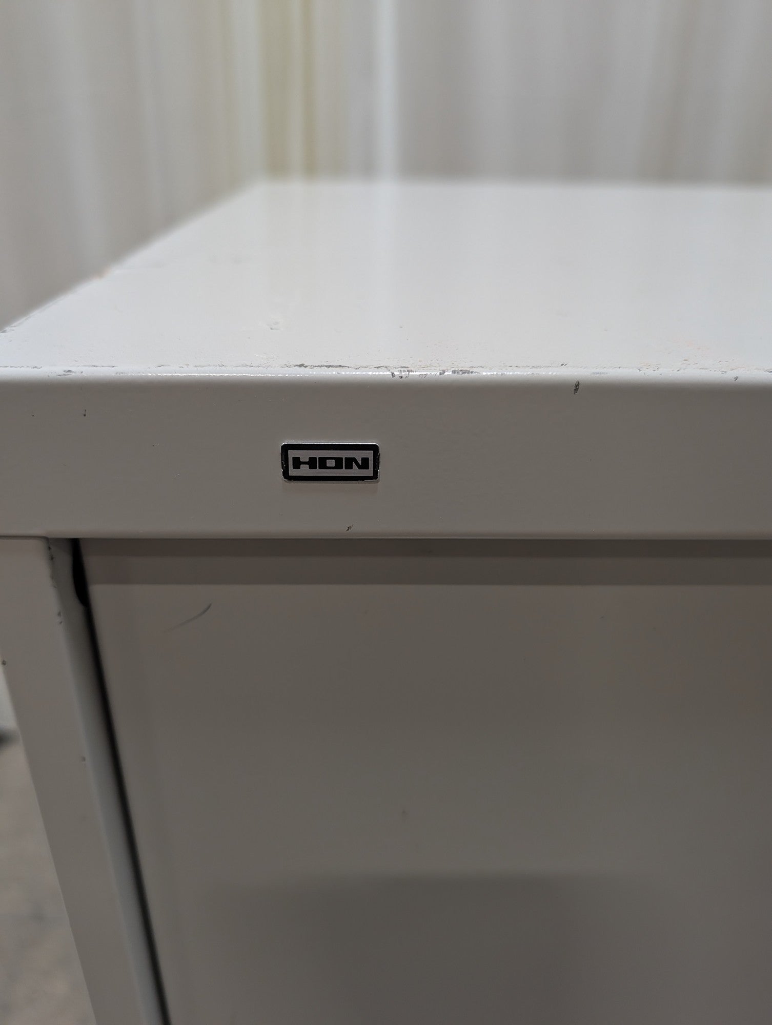 Light Gray HON Two-Drawer Filing Cabinet