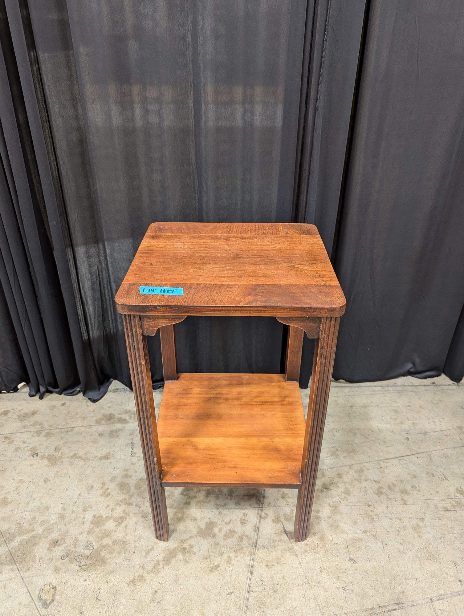 Vintage Wood Two-Tier End Table