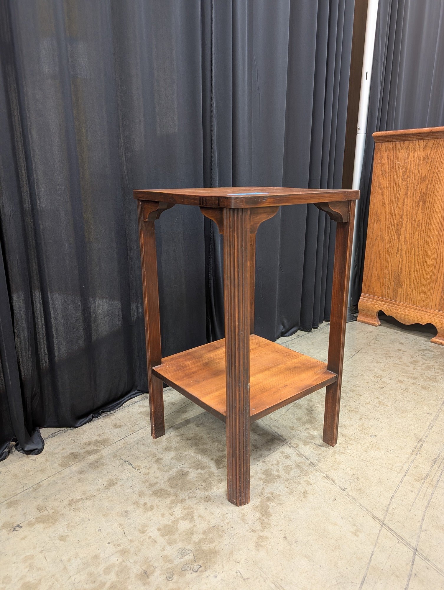 Vintage Wood Two-Tier End Table