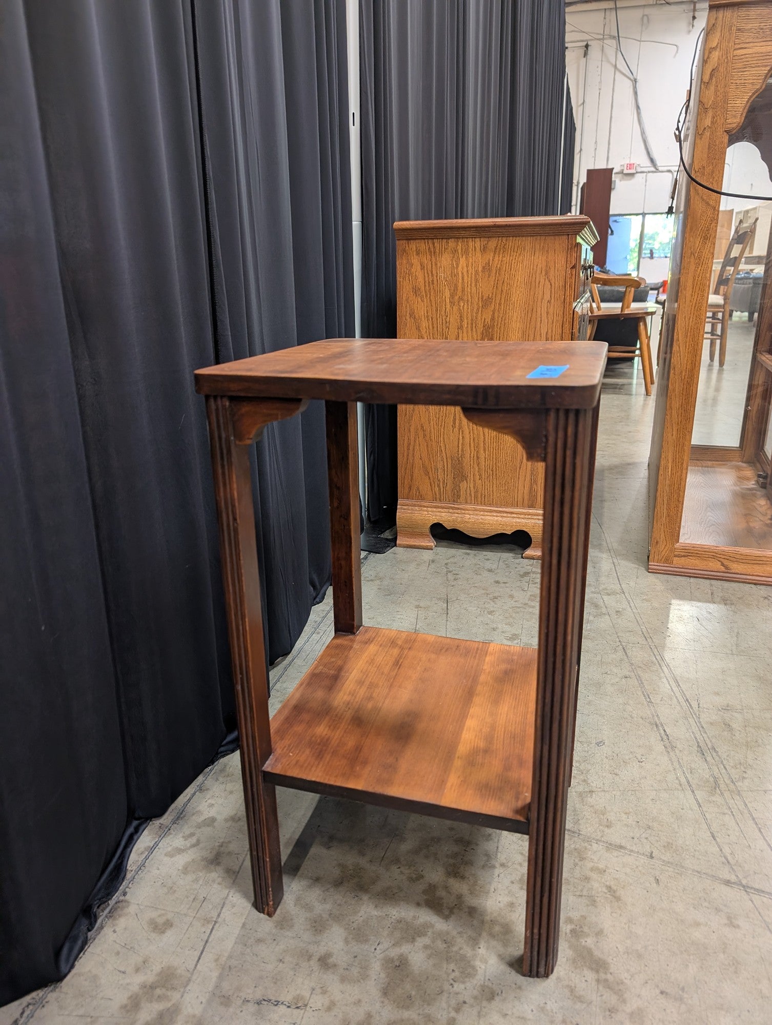Vintage Wood Two-Tier End Table