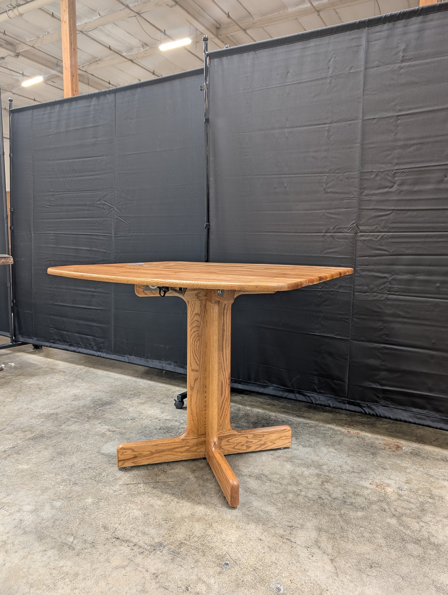 Golden Oak Pedestal Dining Table
