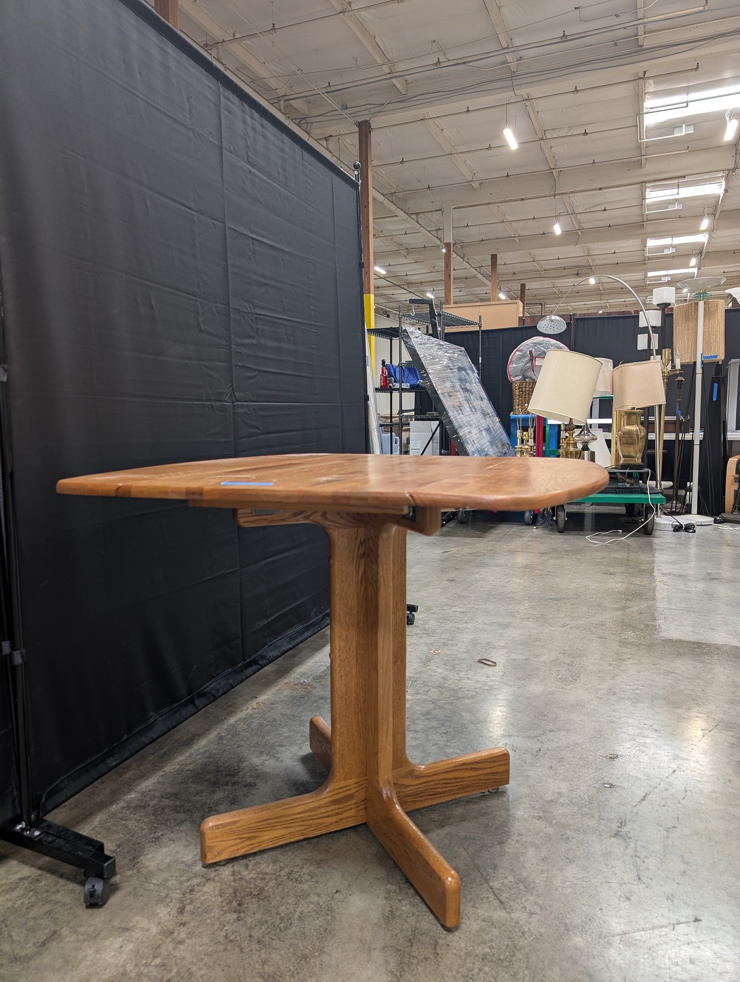 Golden Oak Pedestal Dining Table