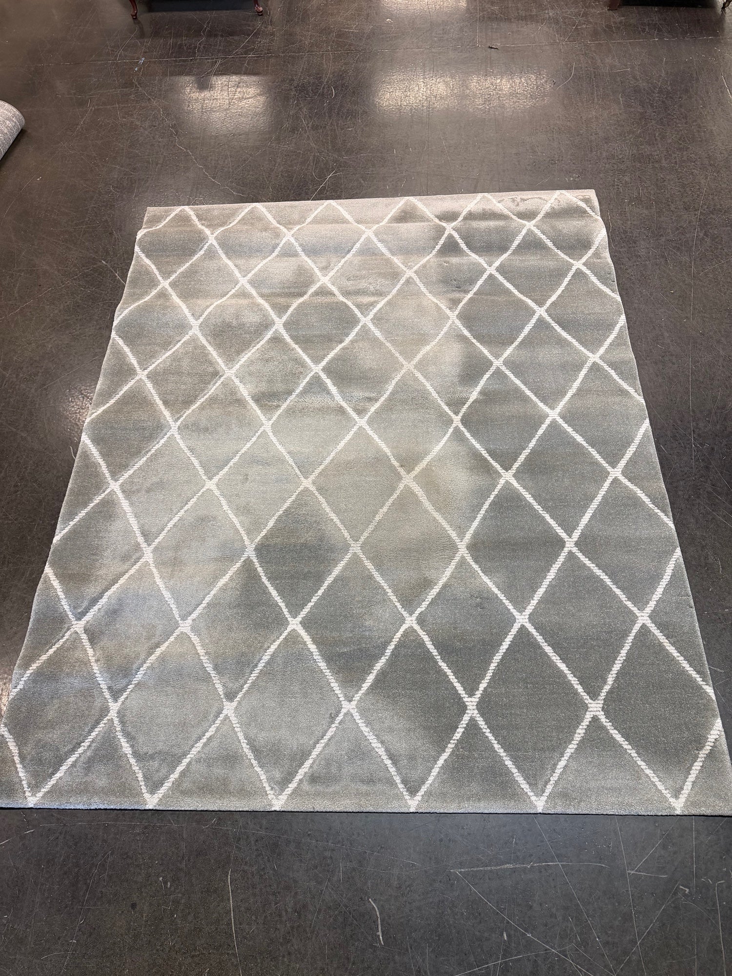 IKEA VANTORP Gray Diamond Pattern 8 x 10 Area Rug