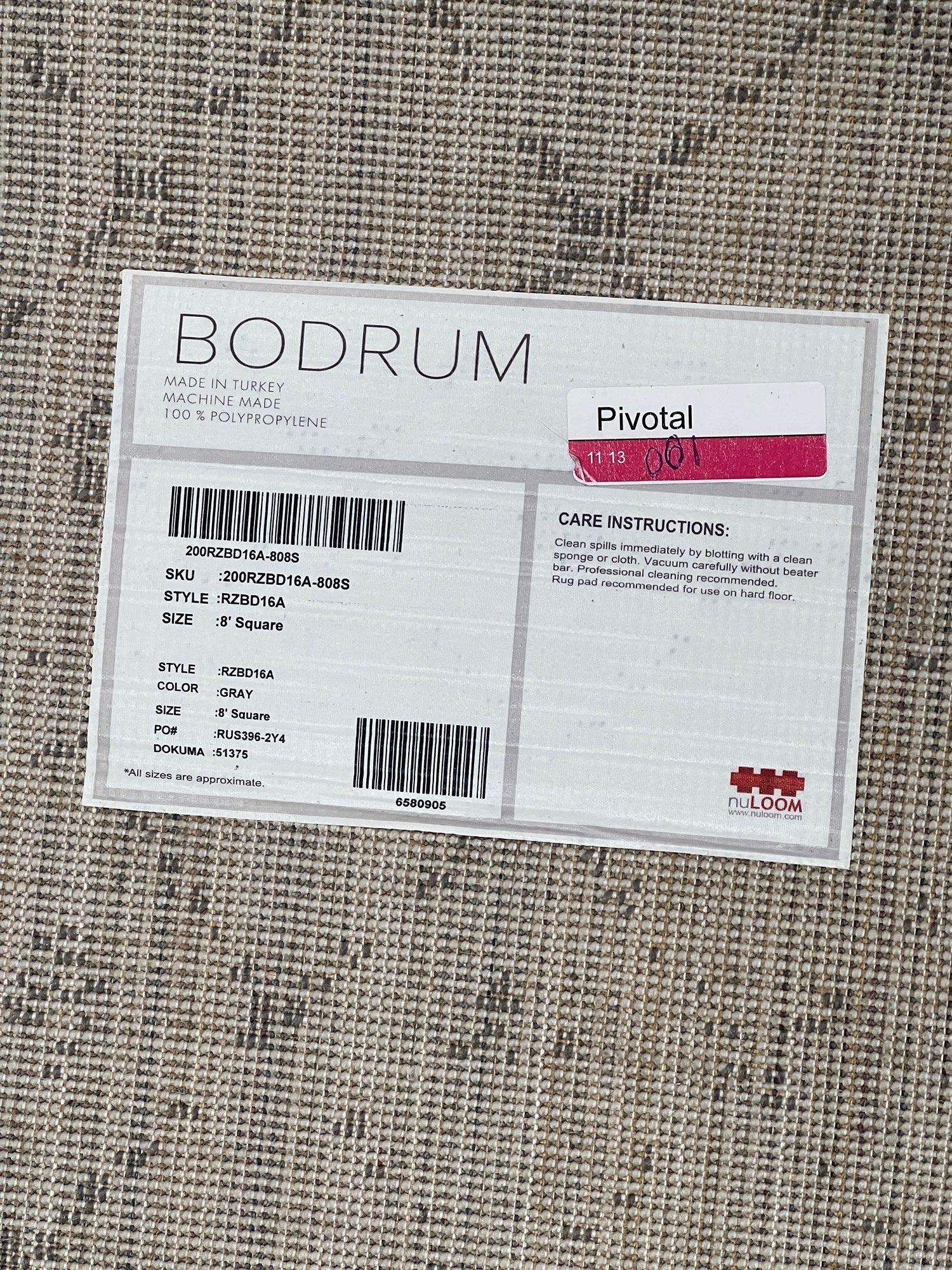 nuLOOM Bodrum Geometric Square Area Rug - 8' x 8'
