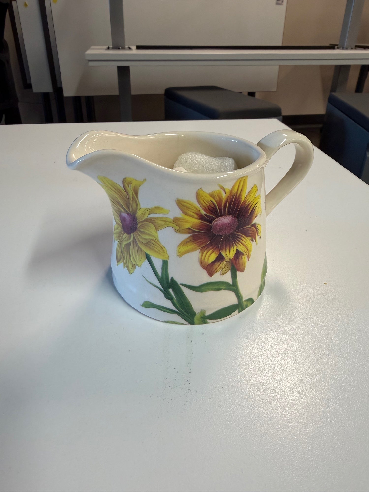 Spode Floral Haven Sunflower Butterfly Bee Ceramic Pitcher