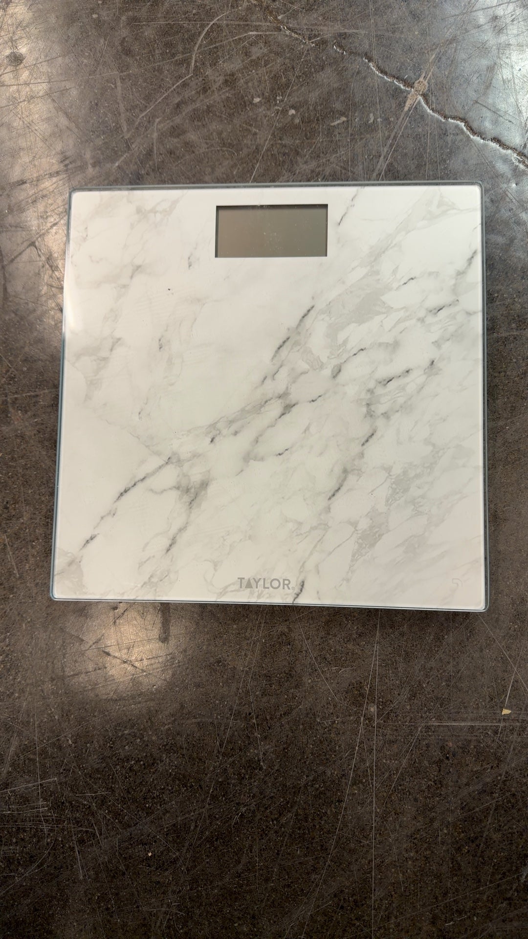 TAYLOR Digital Bathroom Scale Marble Patterned Glass