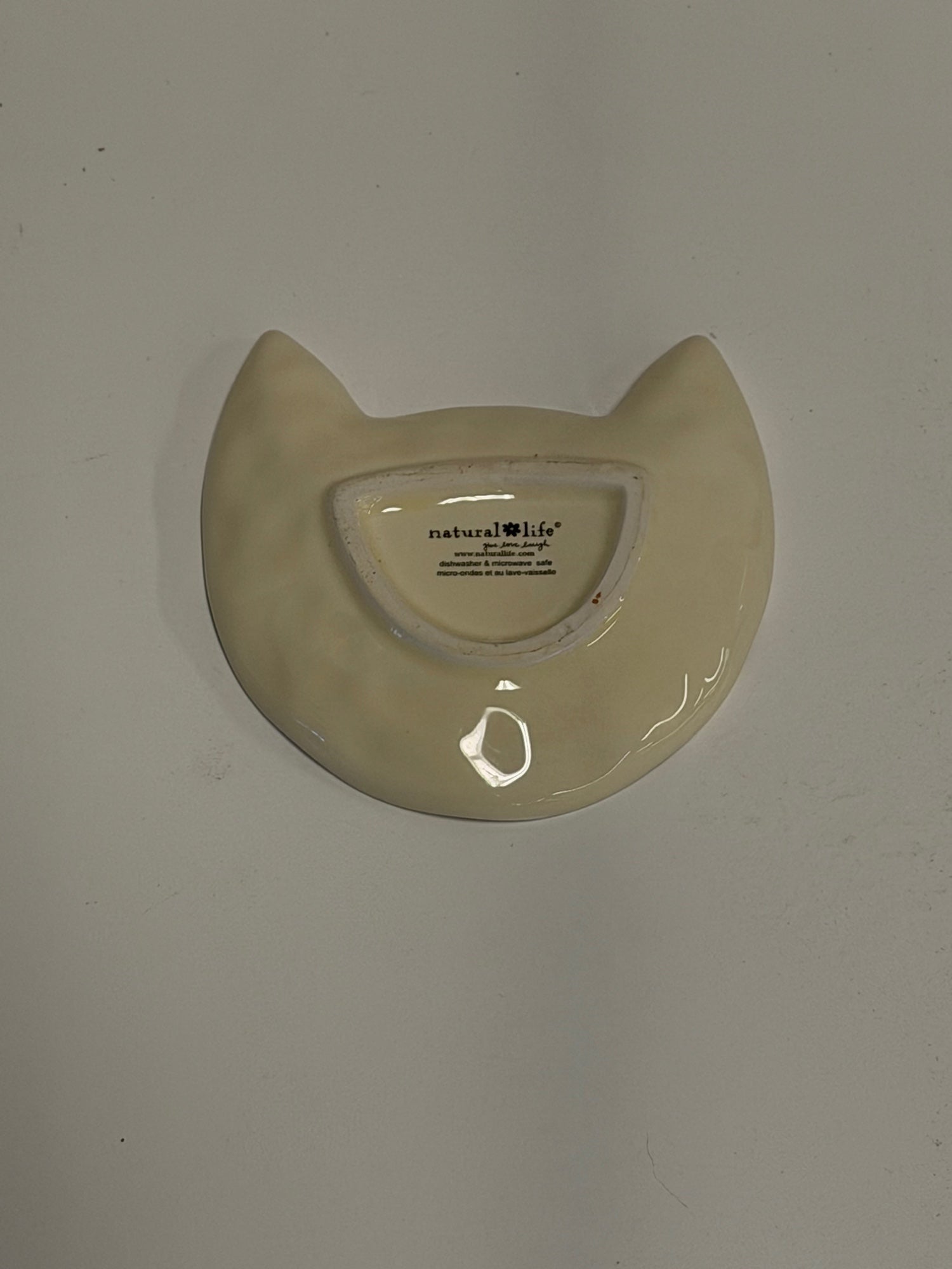 Natural Life Whimsical Cat Trinket Dish 'You're Purr-fect' Floral Trim