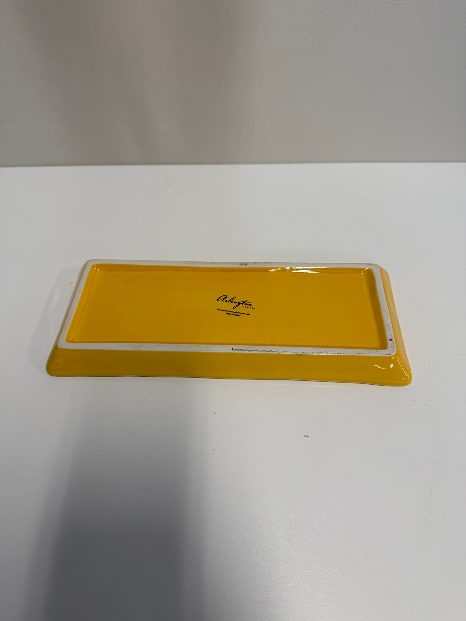 Arlington Designs Vibrant Yellow Rectangular Serving Tray