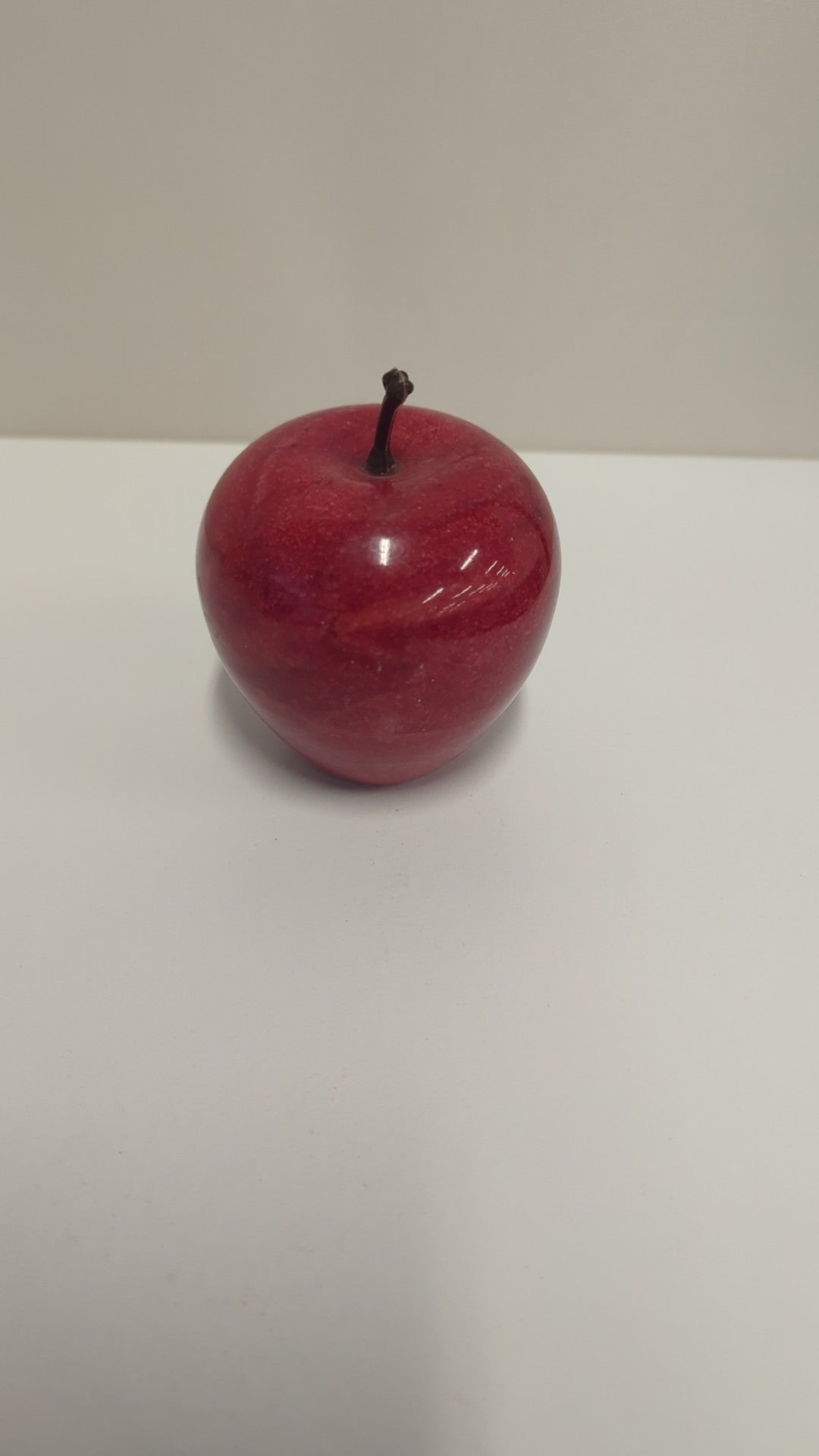 Polished Red Apple Decorative Sculpture