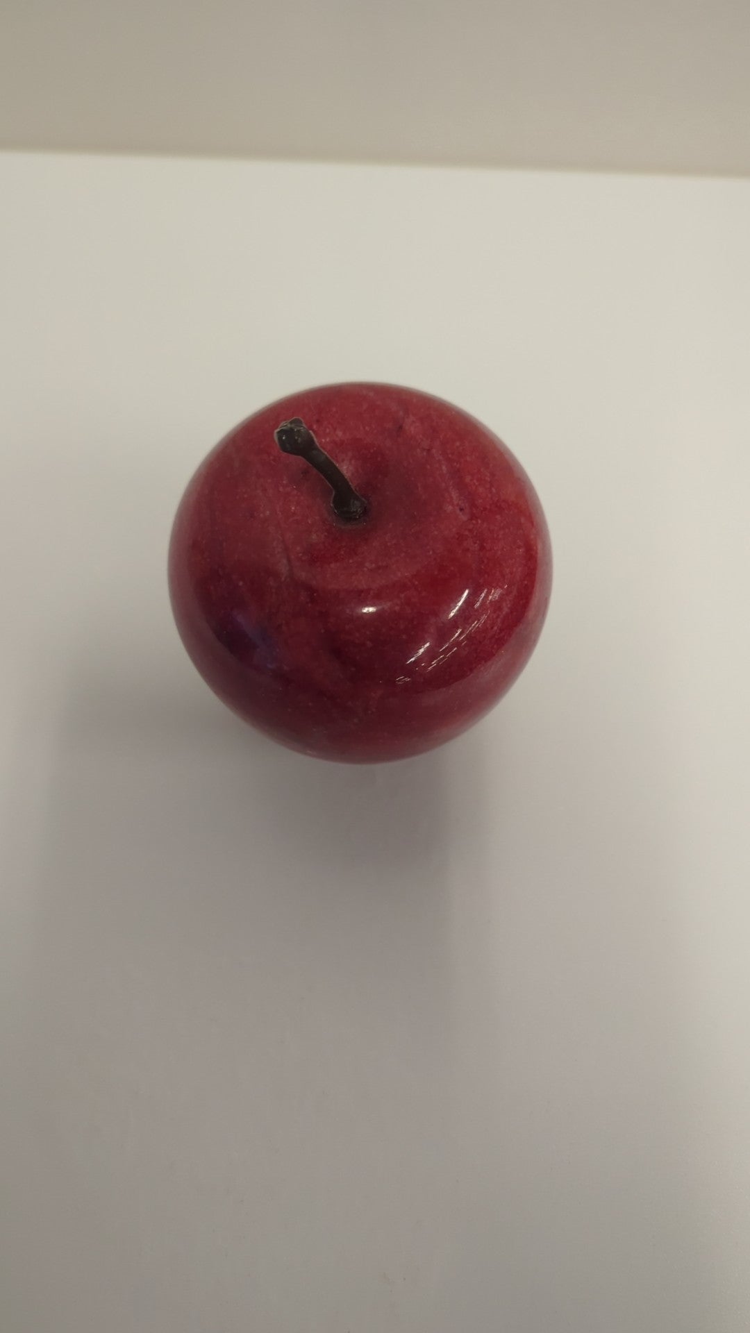 Polished Red Apple Decorative Sculpture