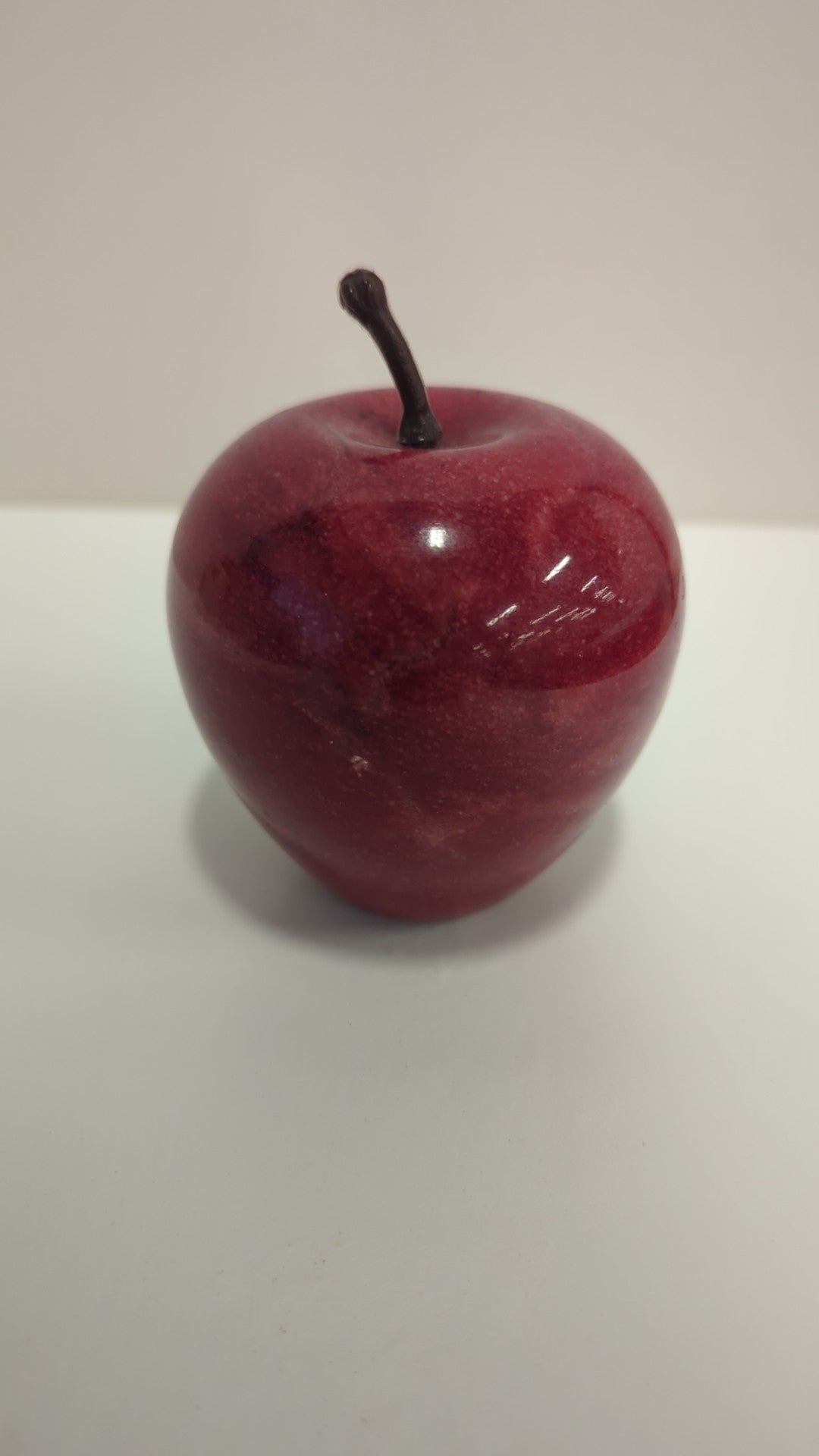 Polished Red Apple Decorative Sculpture