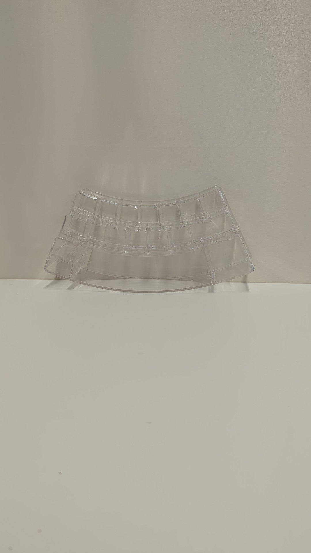 Clear Acrylic Curved Multi-Compartment Organizer Tray