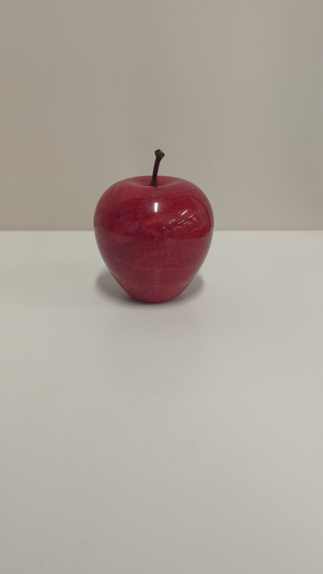 Polished Red Apple Decorative Sculpture
