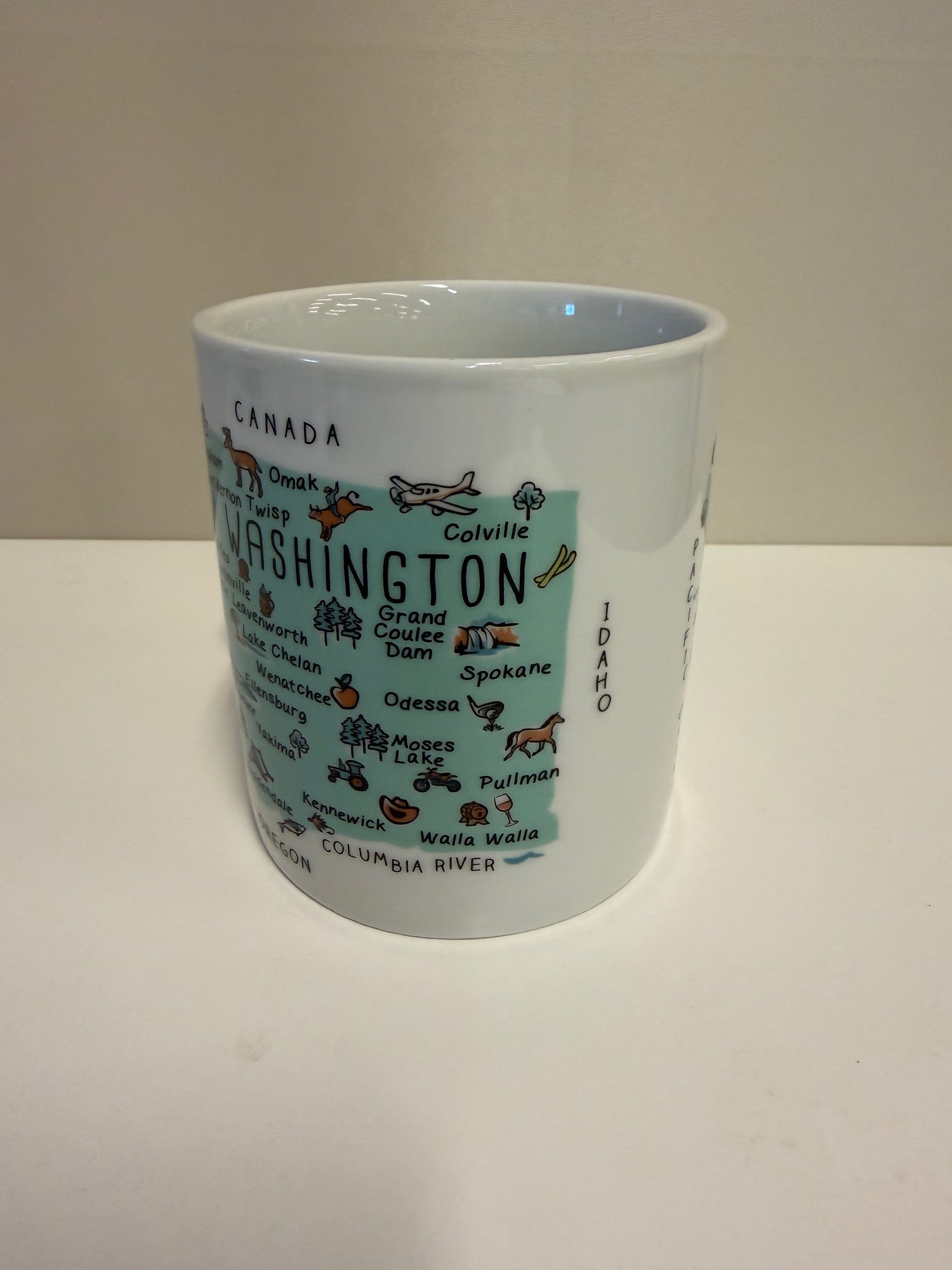 Washington State Map Souvenir Porcelain Mug - 222 Fifth My Place