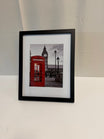 Striking London Cityscape Framed Art Print with Red Telephone Booth