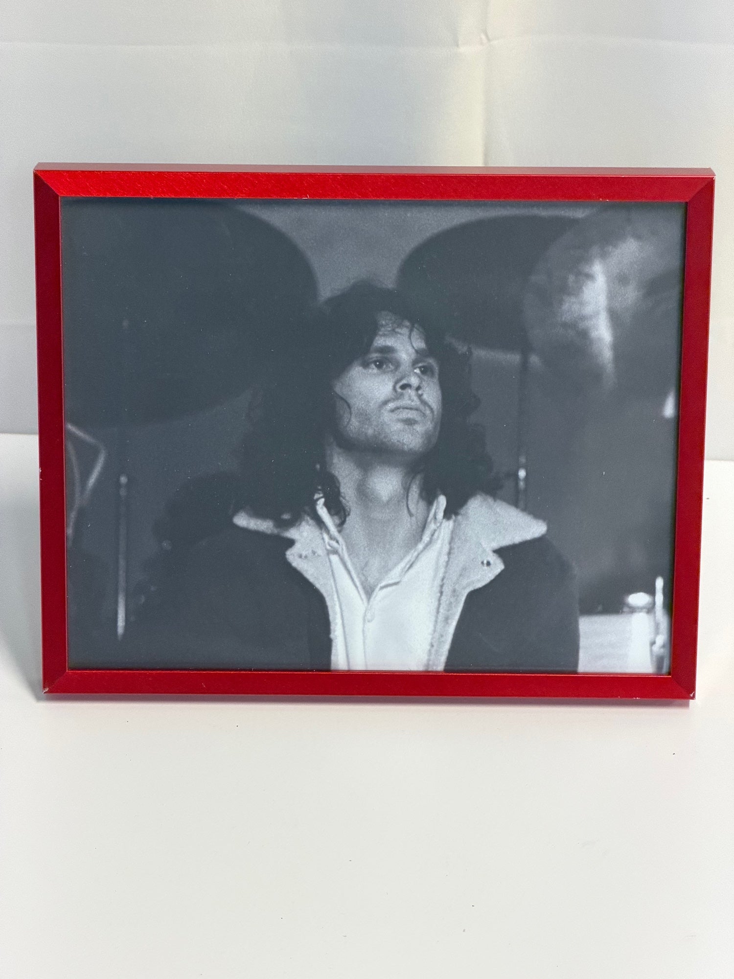 Iconic Jim Morrison Black and White Framed Photo