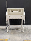 Charming White Wood Secretary Desk