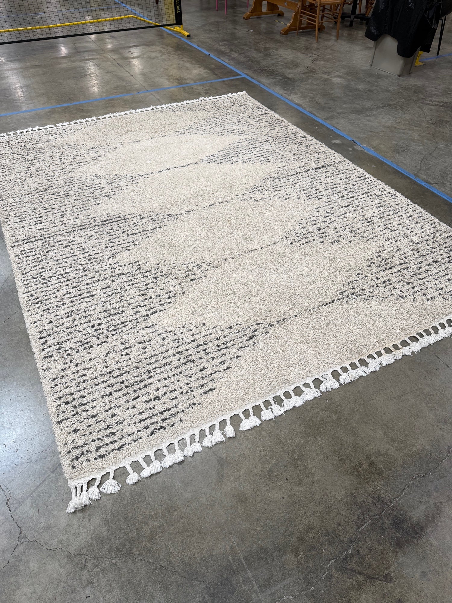nuLOOM DIANA Sabryna Off White Shag Area Rug 7'10" x 10’