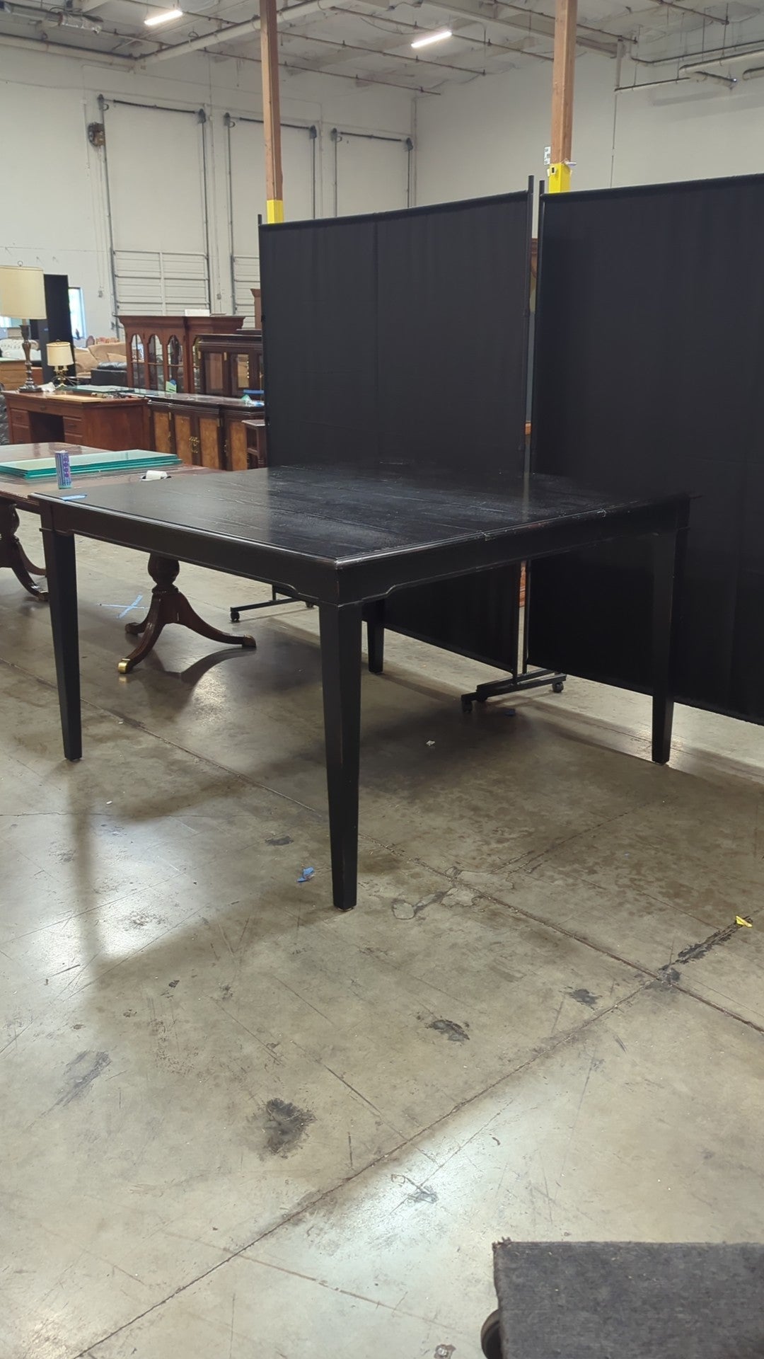 Black Wood Square Counter Height Dining Table