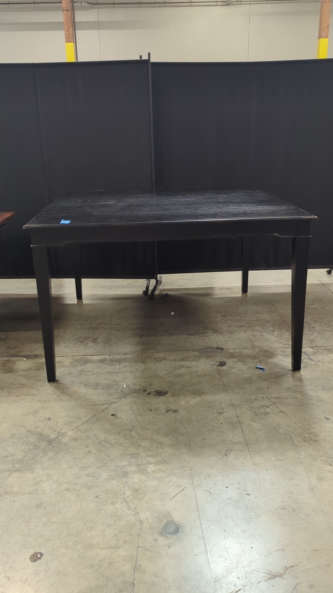 Black Wood Square Counter Height Dining Table