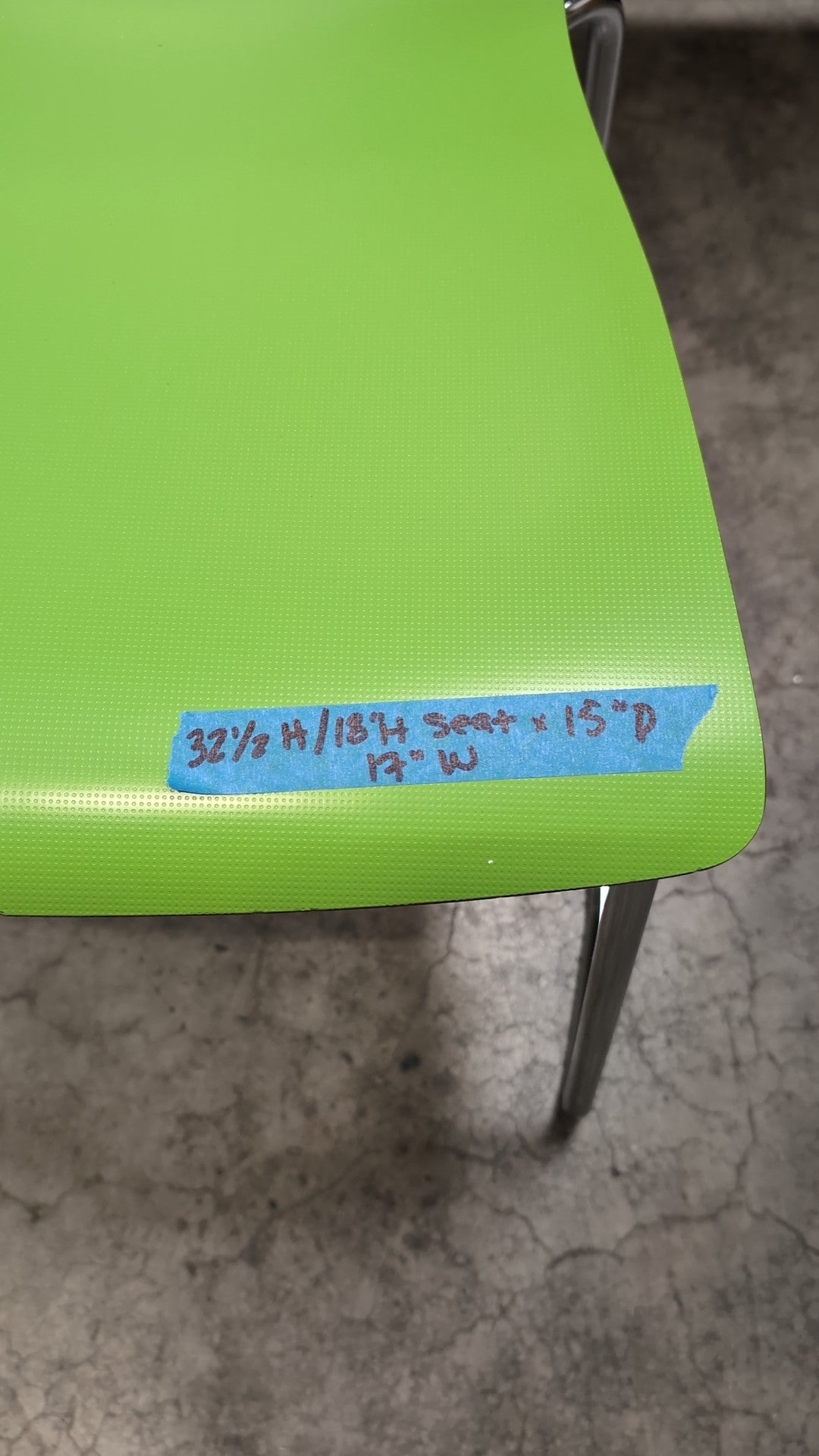 Versteel Lime Green Sled Base Chair