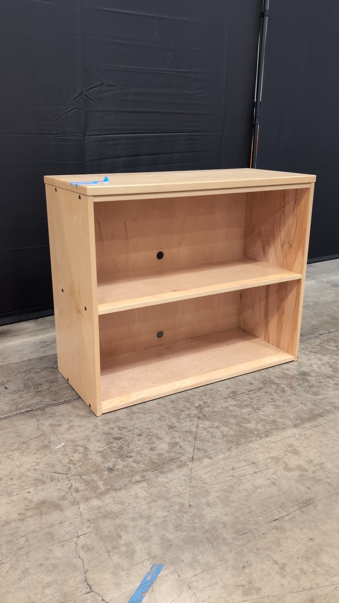 Light Wood Two-Shelf Bookcase