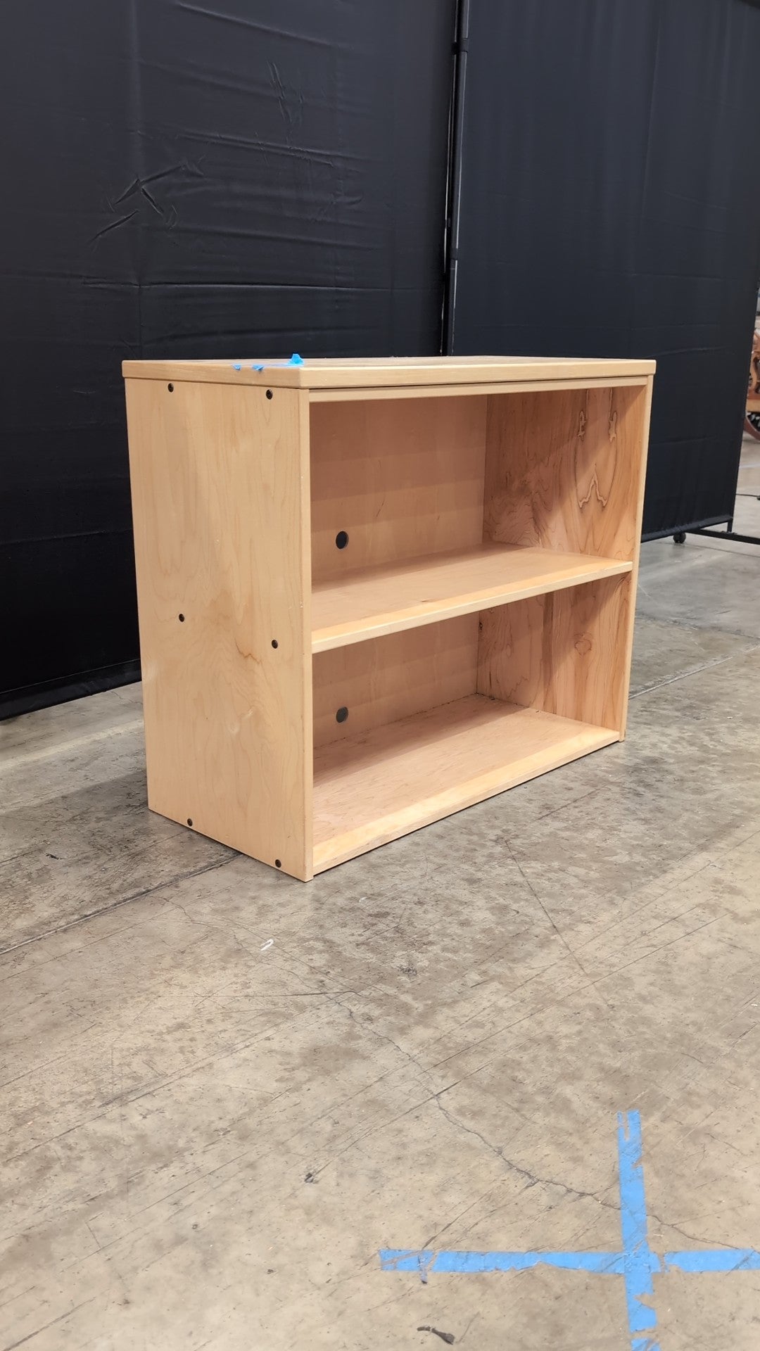 Light Wood Two-Shelf Bookcase