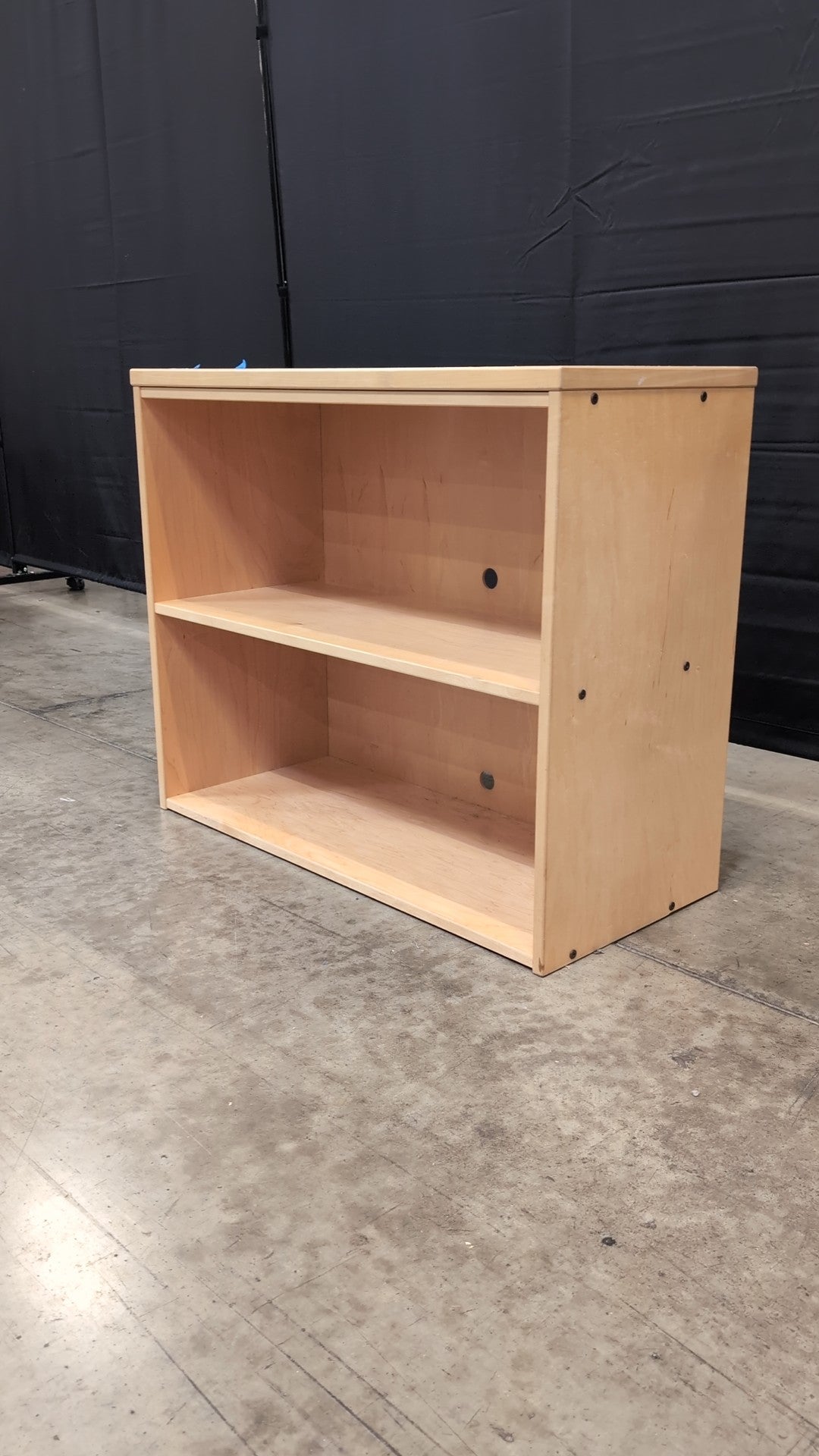 Light Wood Two-Shelf Bookcase