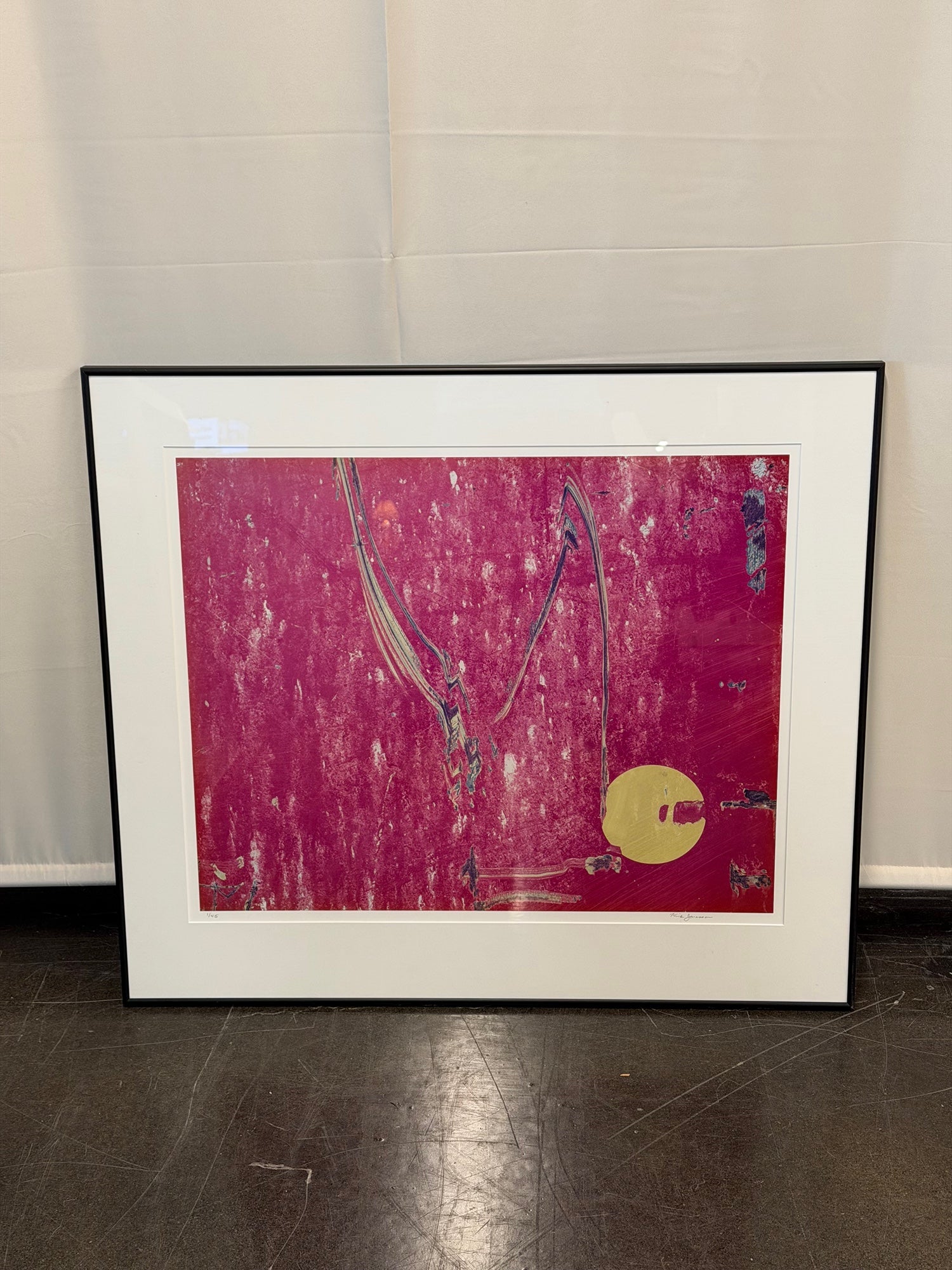Limited Edition Abstract Magenta Dumpster Framed Photograph by Kirk Jonasson (Original Price: $700)